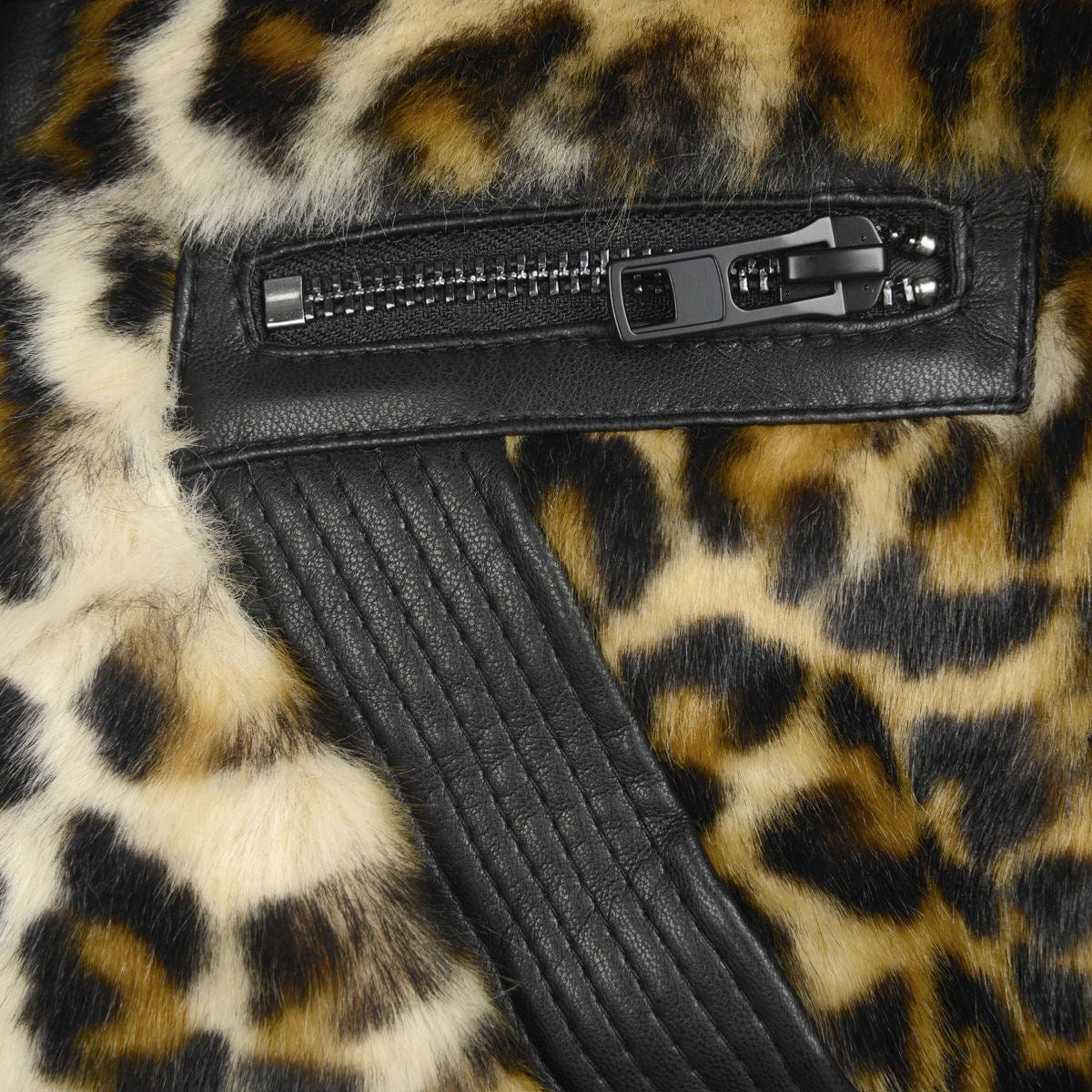 Givenchy Girls Black Leopard Faux Fur Gilet