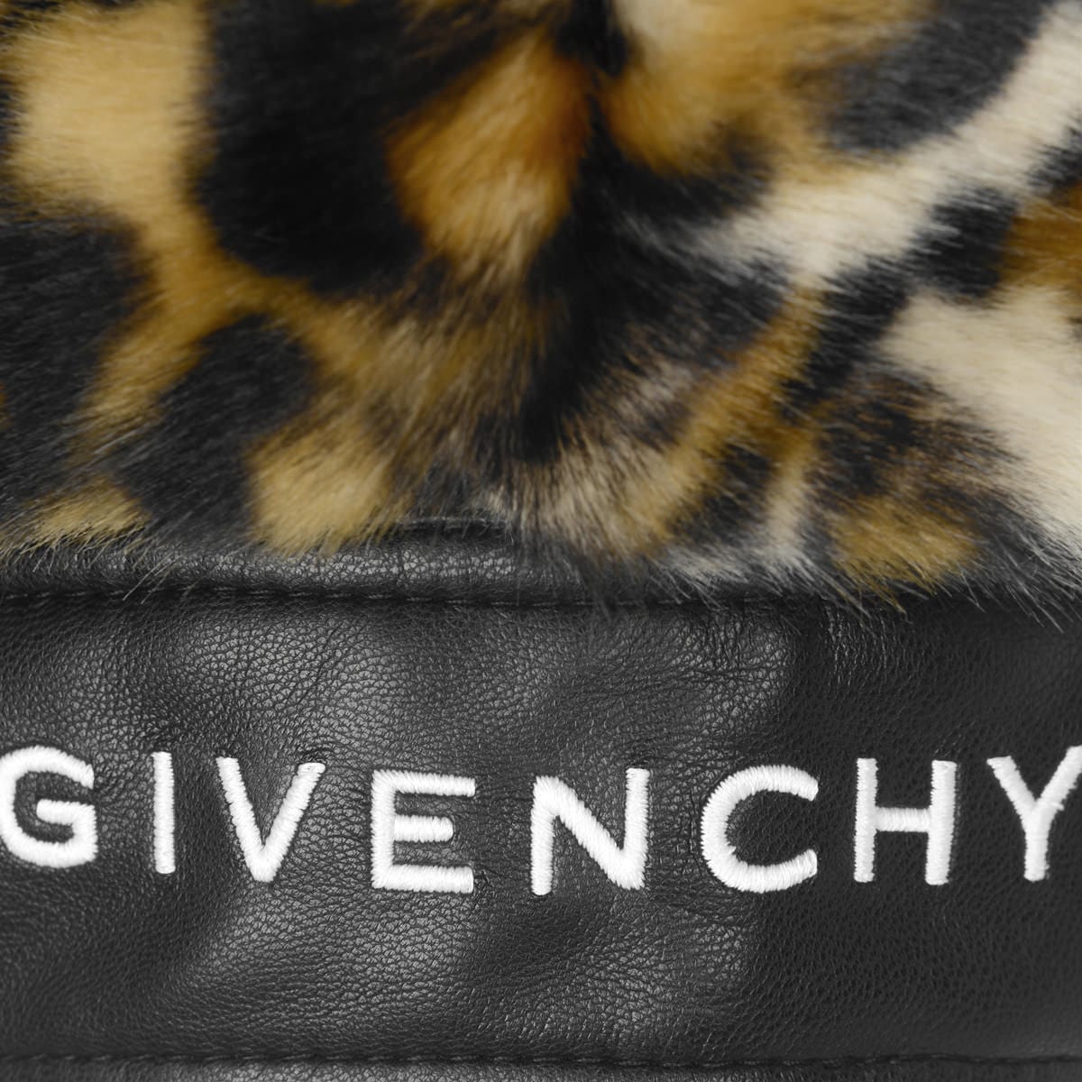 Givenchy Girls Black Leopard Faux Fur Gilet