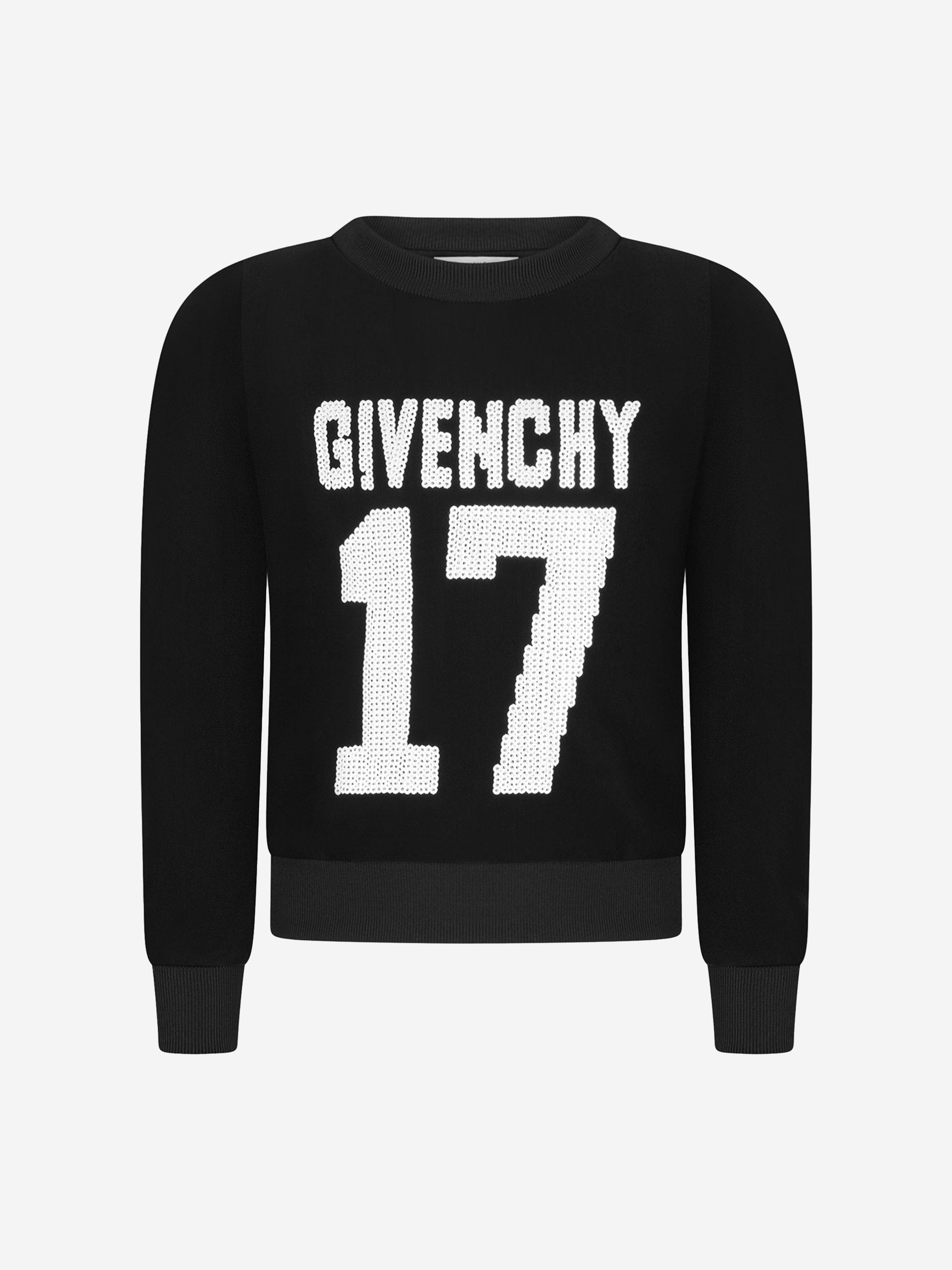 Givenchy Girls Sequin Logo Sweater