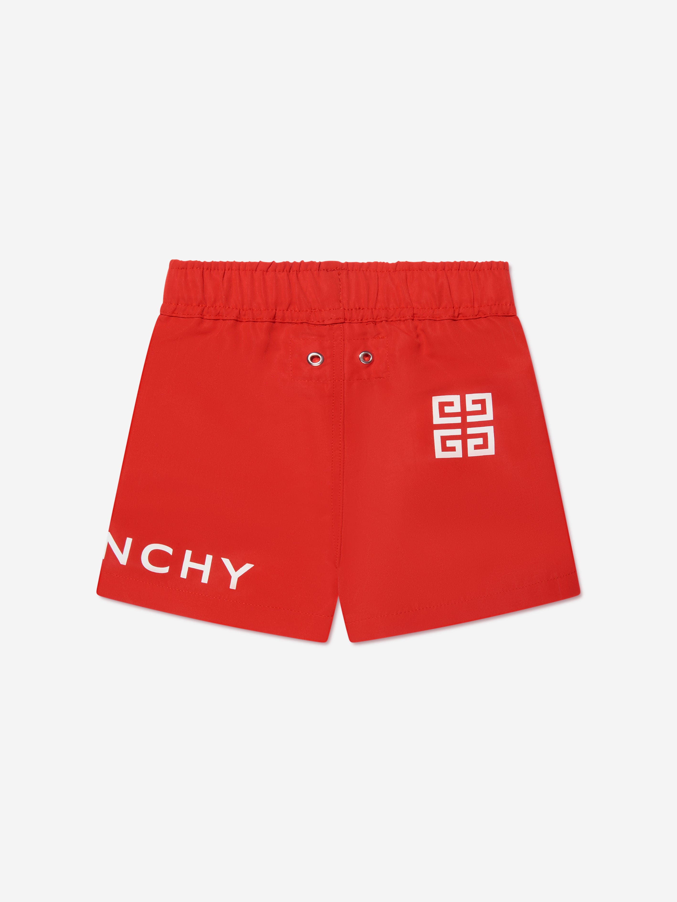 Givenchy Baby Boys Logo Swim Shorts in Red