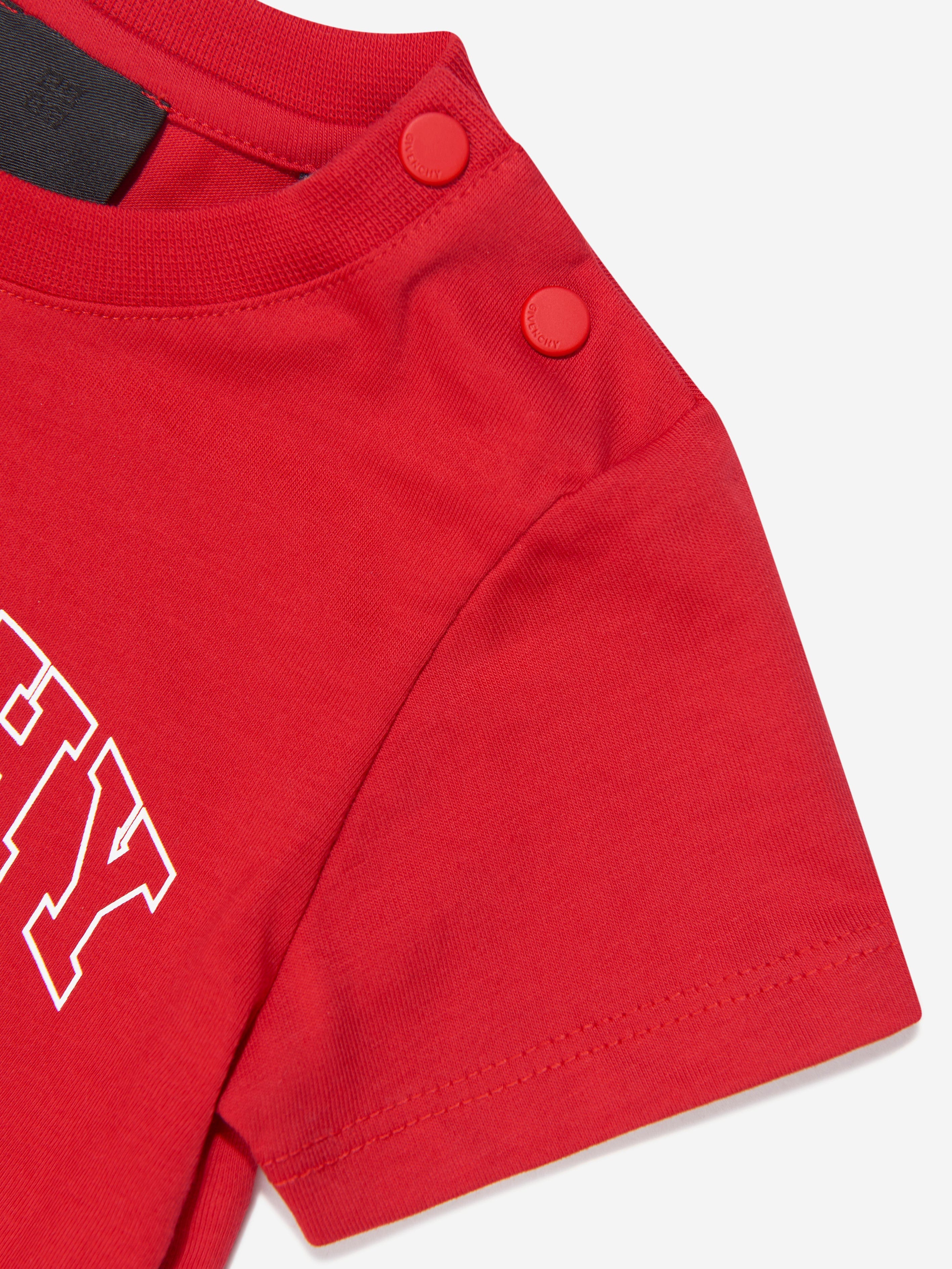 Givenchy Baby Boys Logo T-Shirt in Red