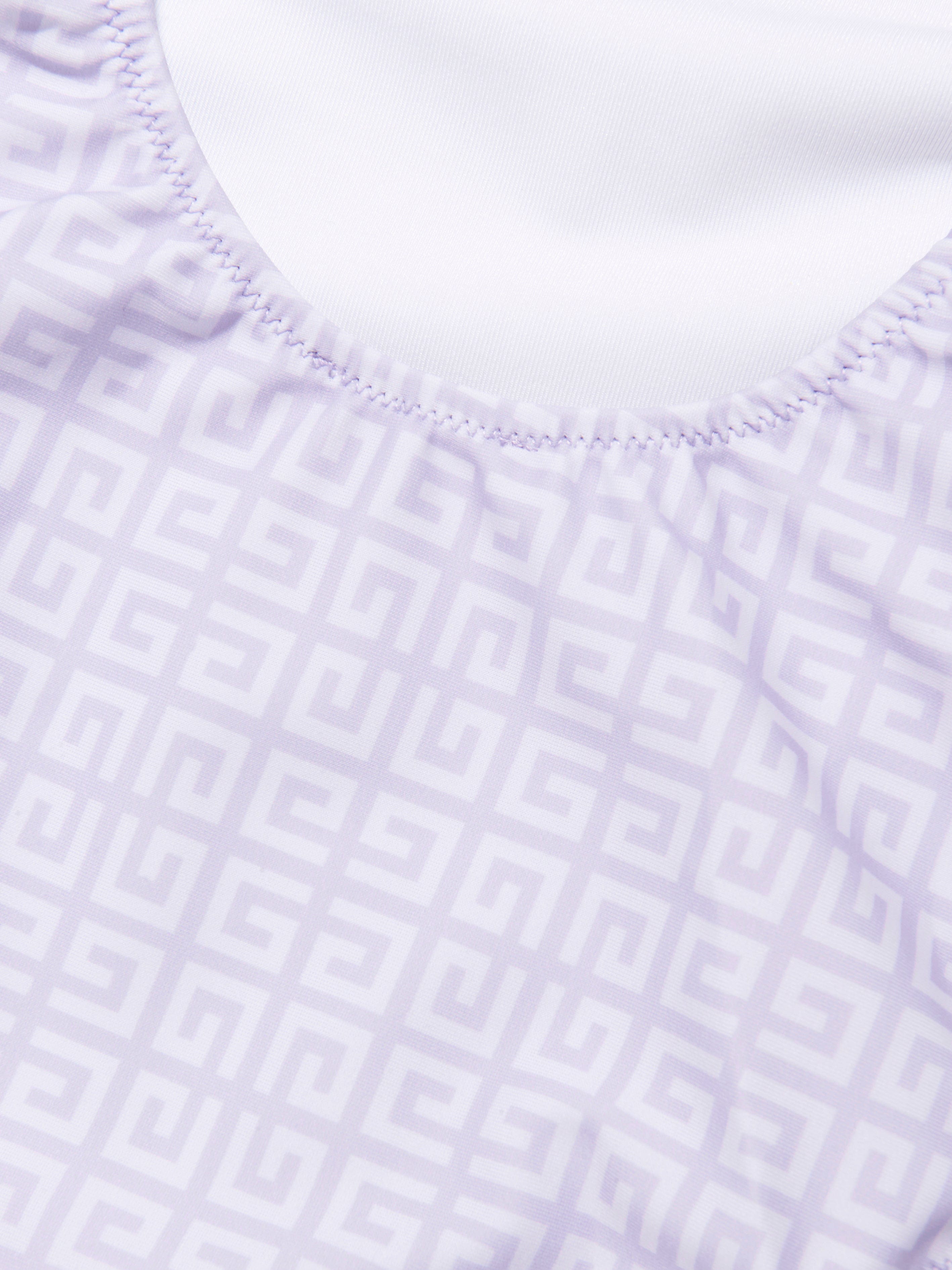 Givenchy Girls 4G Logo Swimming Costume in Lilac