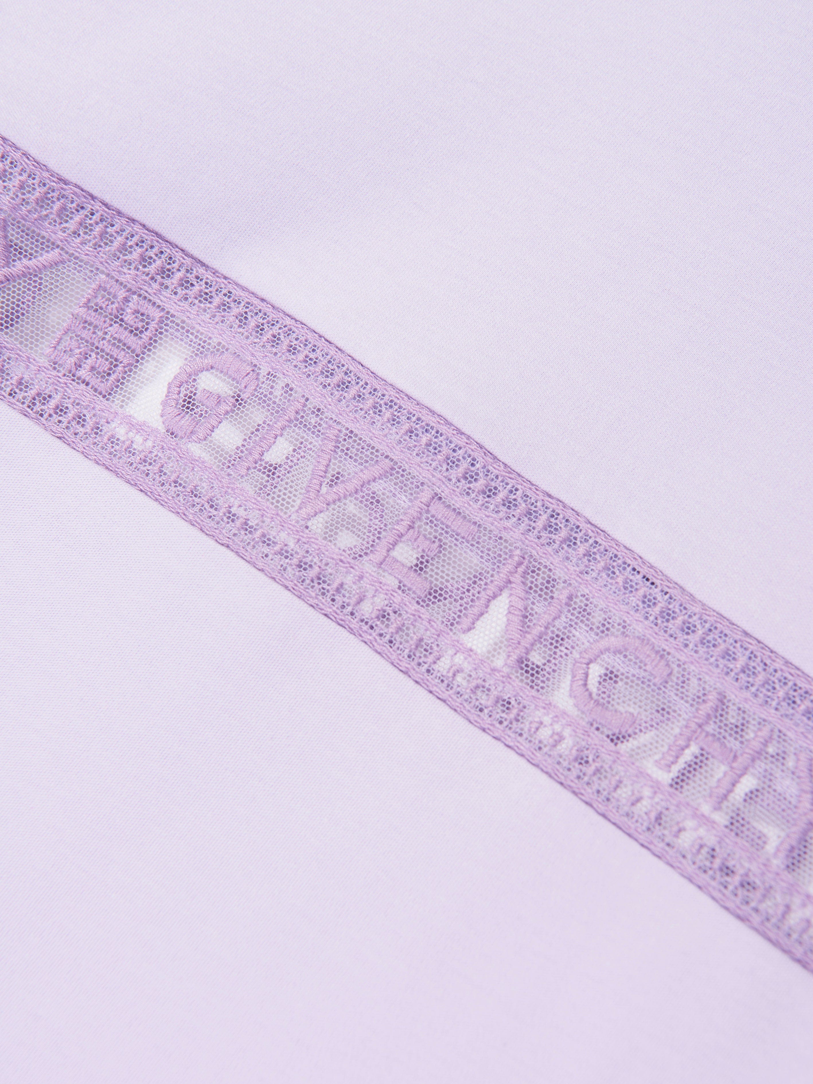 Givenchy Girls Lace Band Logo Dress in Lilac