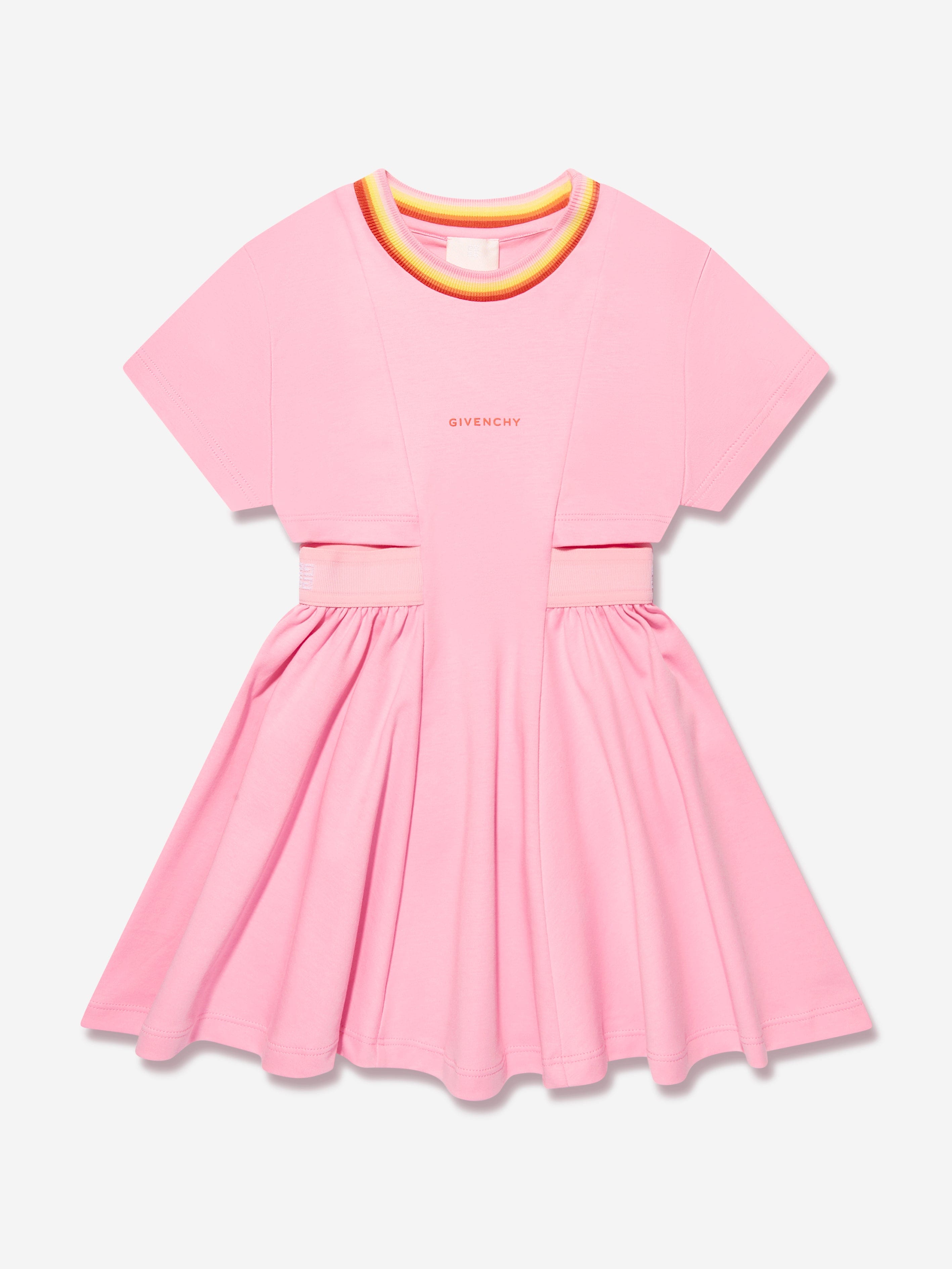 Givenchy Girls Interlock Logo Dress in Pink