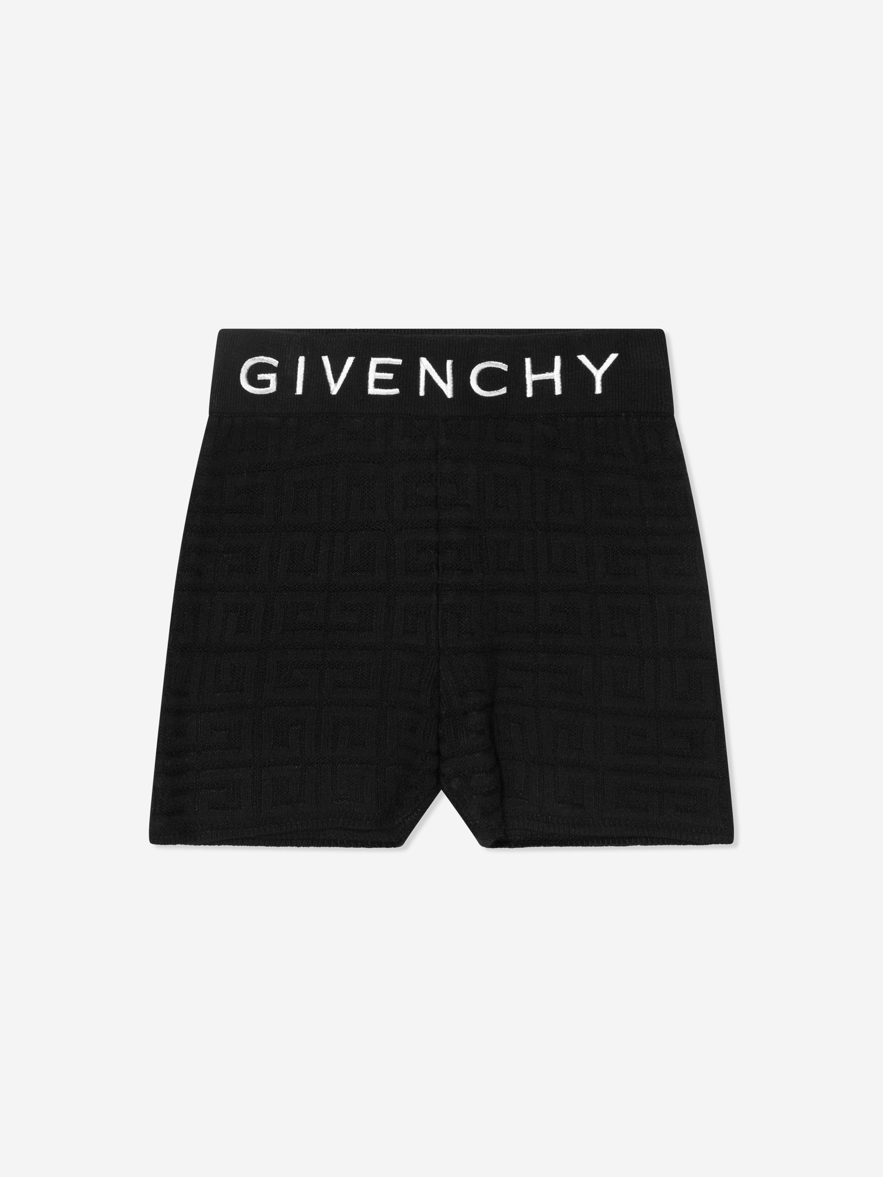 Givenchy Girls Logo Cycling Shorts in Black