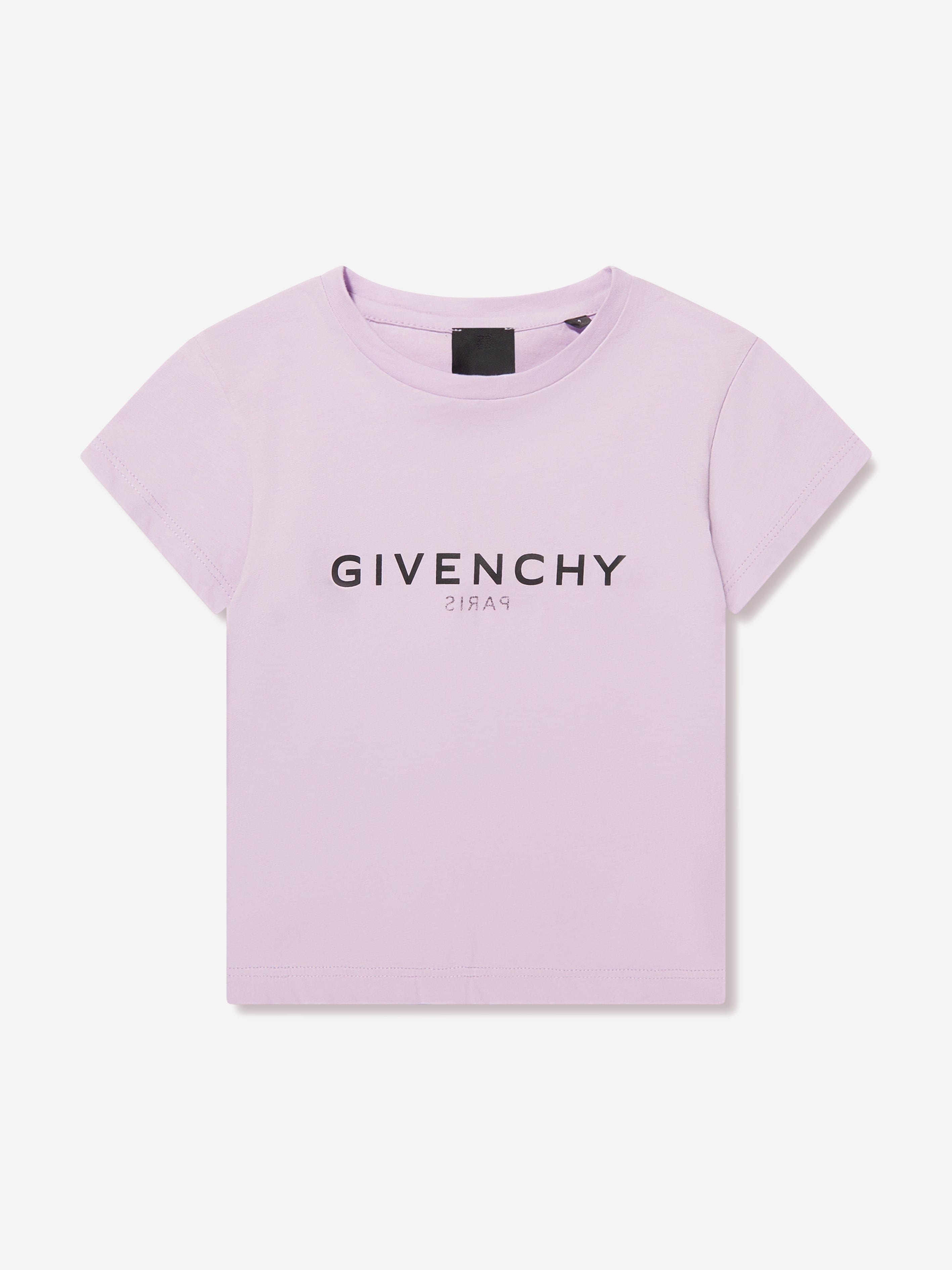 Givenchy Girls Logo Print T-Shirt in Lilac