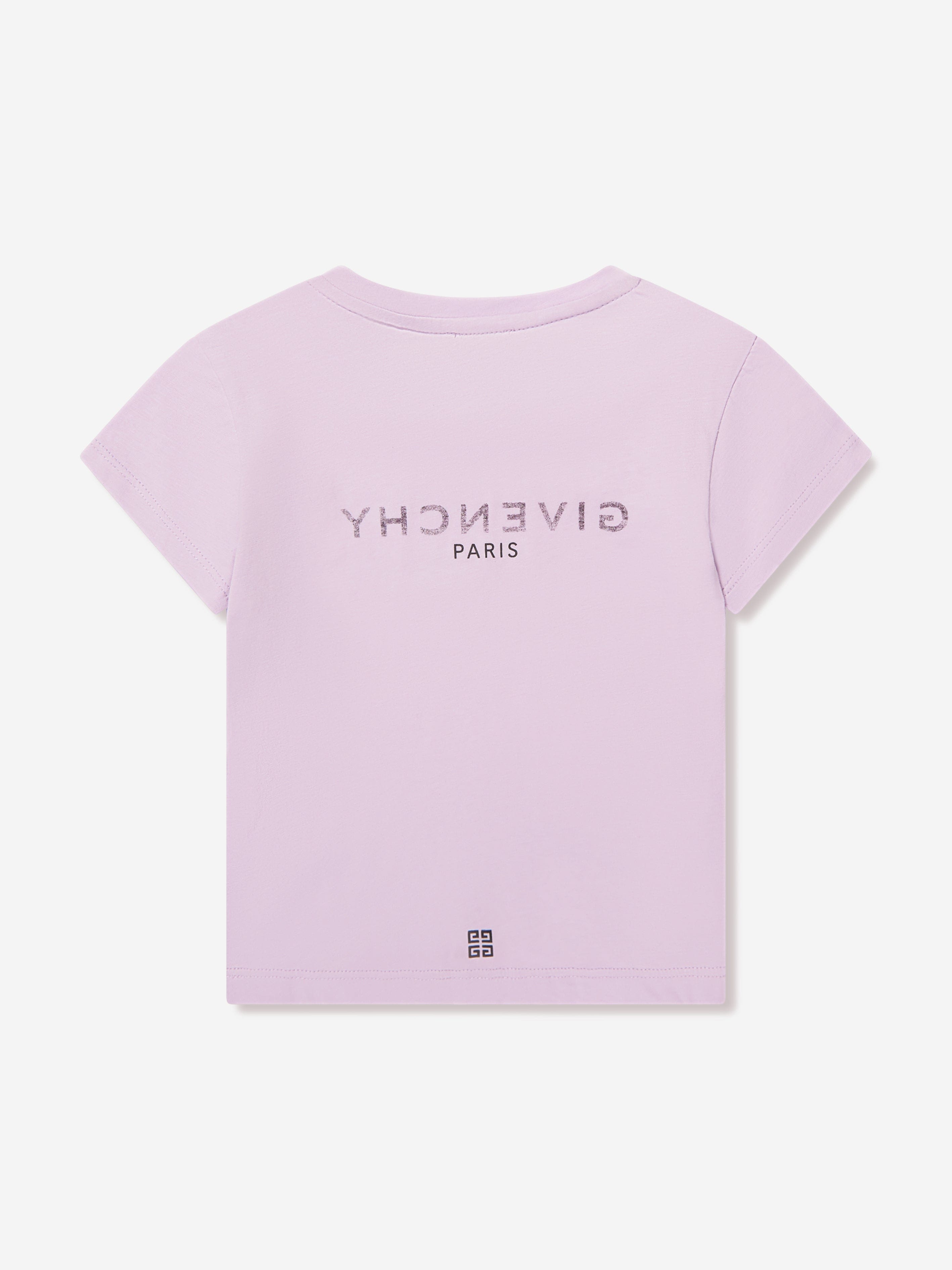 Givenchy Girls Logo Print T-Shirt in Lilac