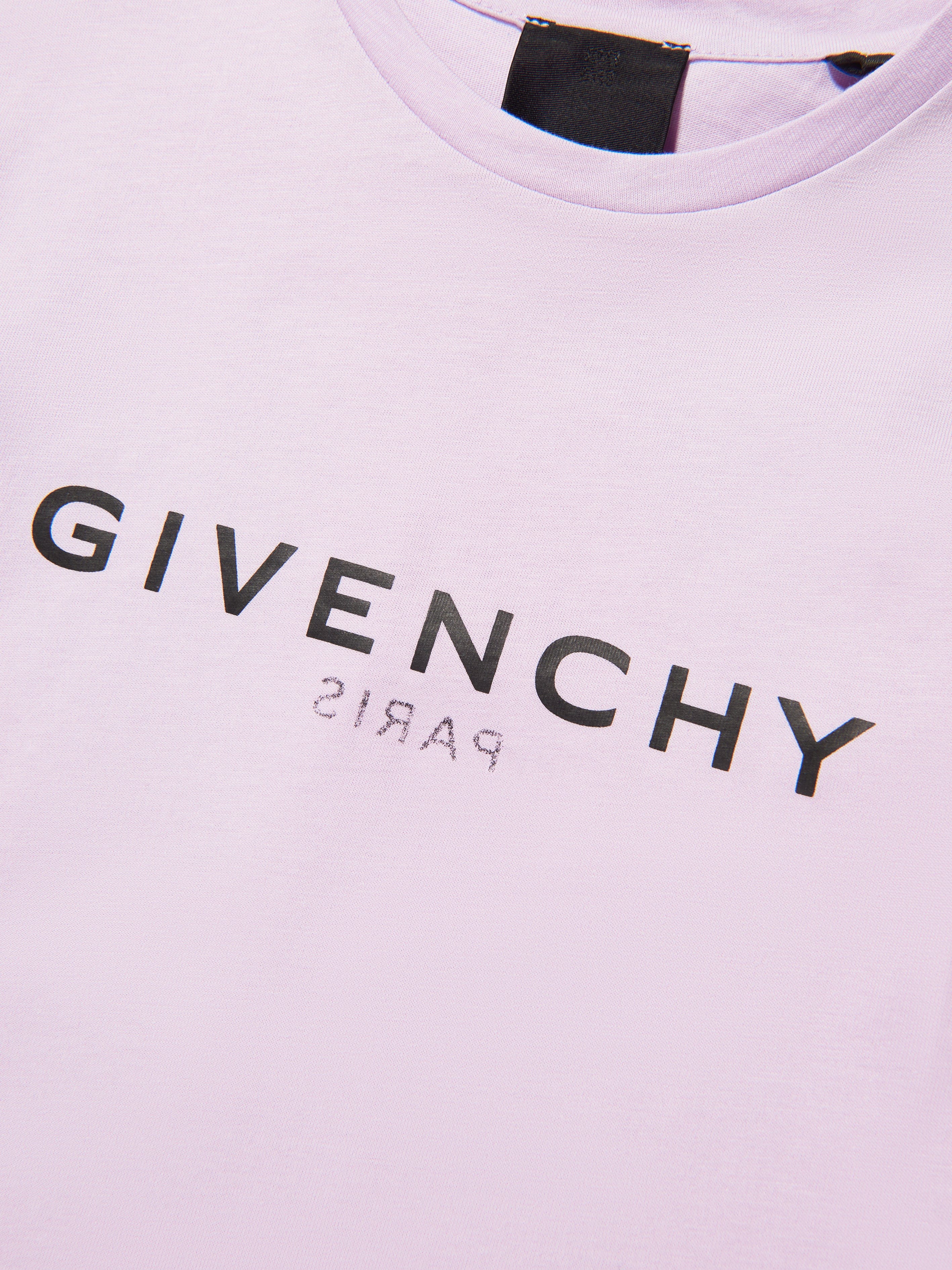 Givenchy Girls Logo Print T-Shirt in Lilac