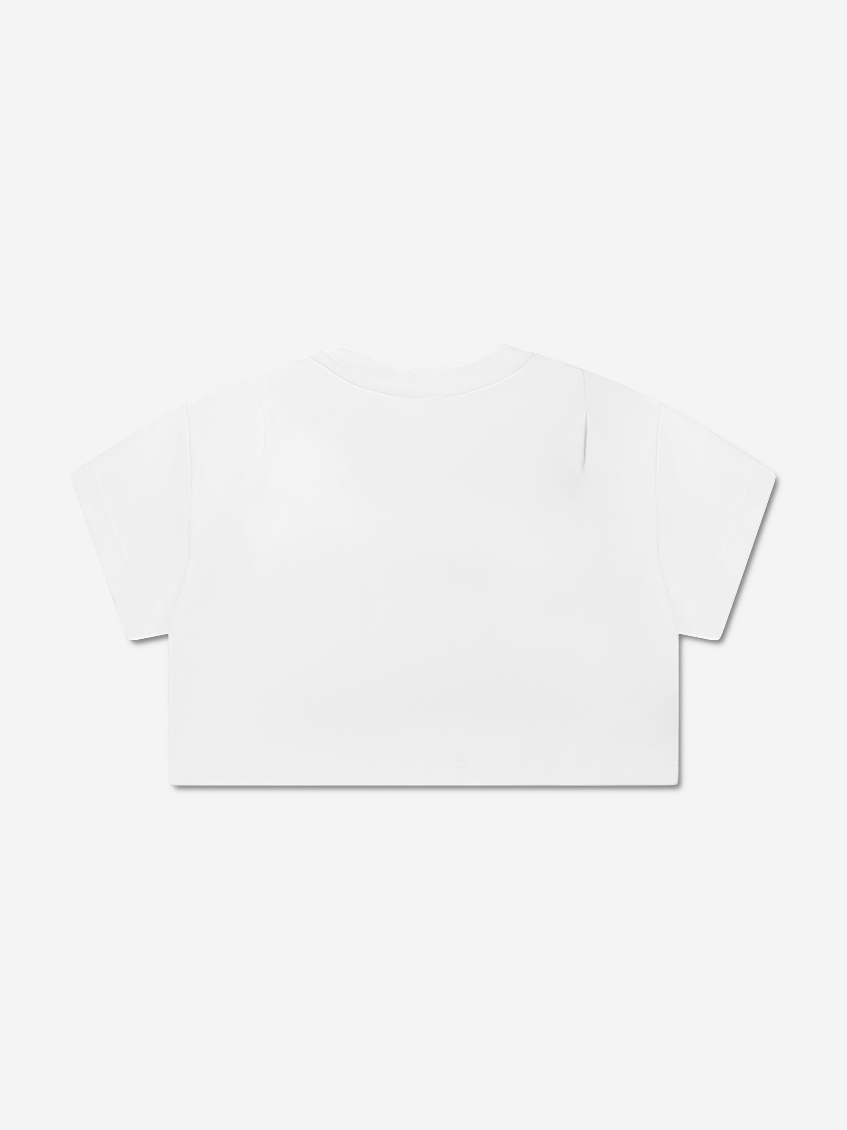 Givenchy Girls Swarovski Strass Logo T-Shirt in White