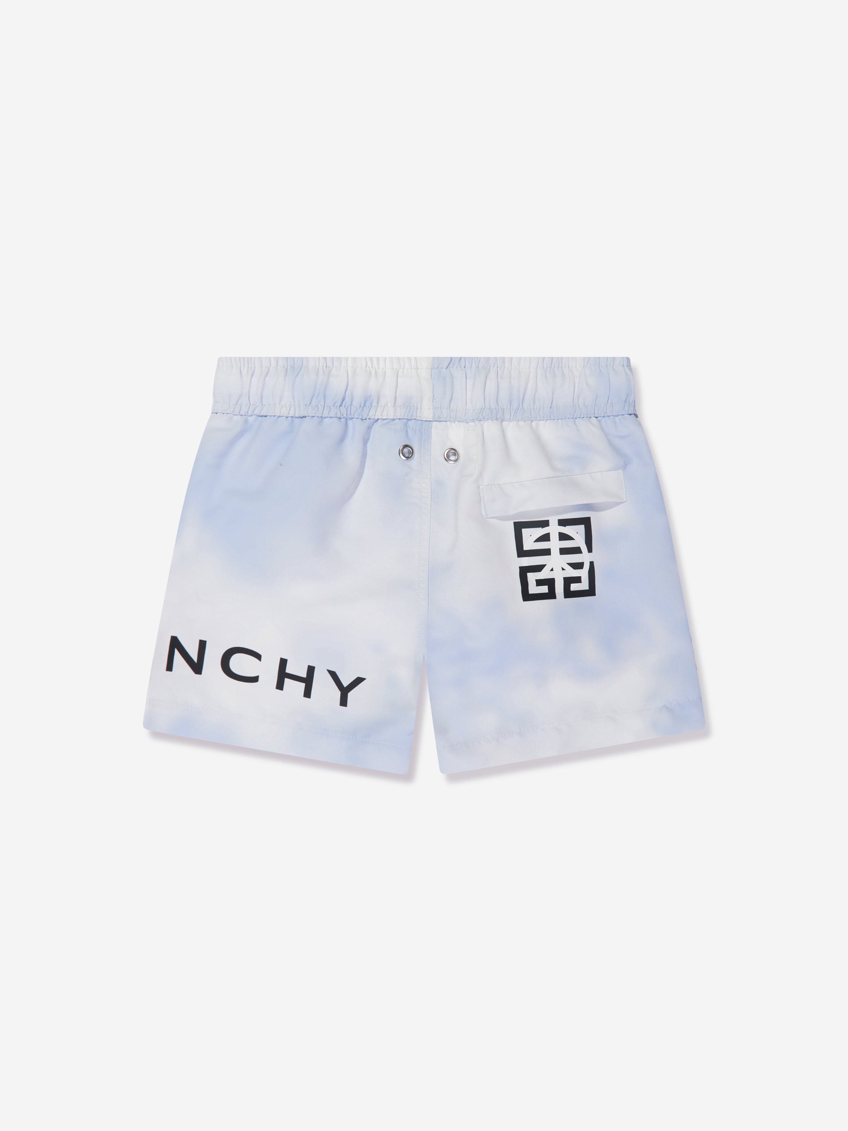 Givenchy Boys Cloud Print Swim Shorts in White