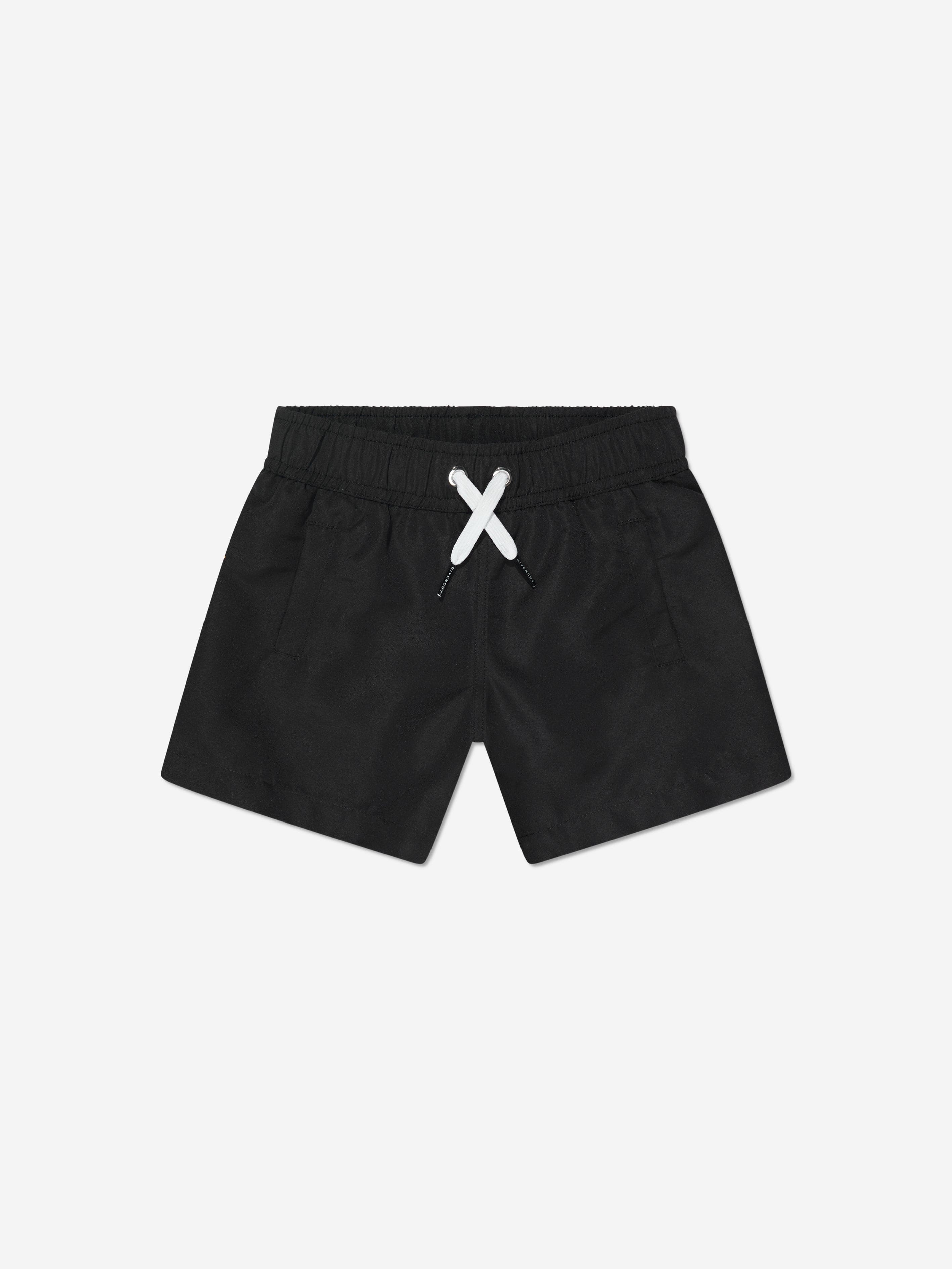 Givenchy Boys Paint Effect Logo Swim Shorts in Black