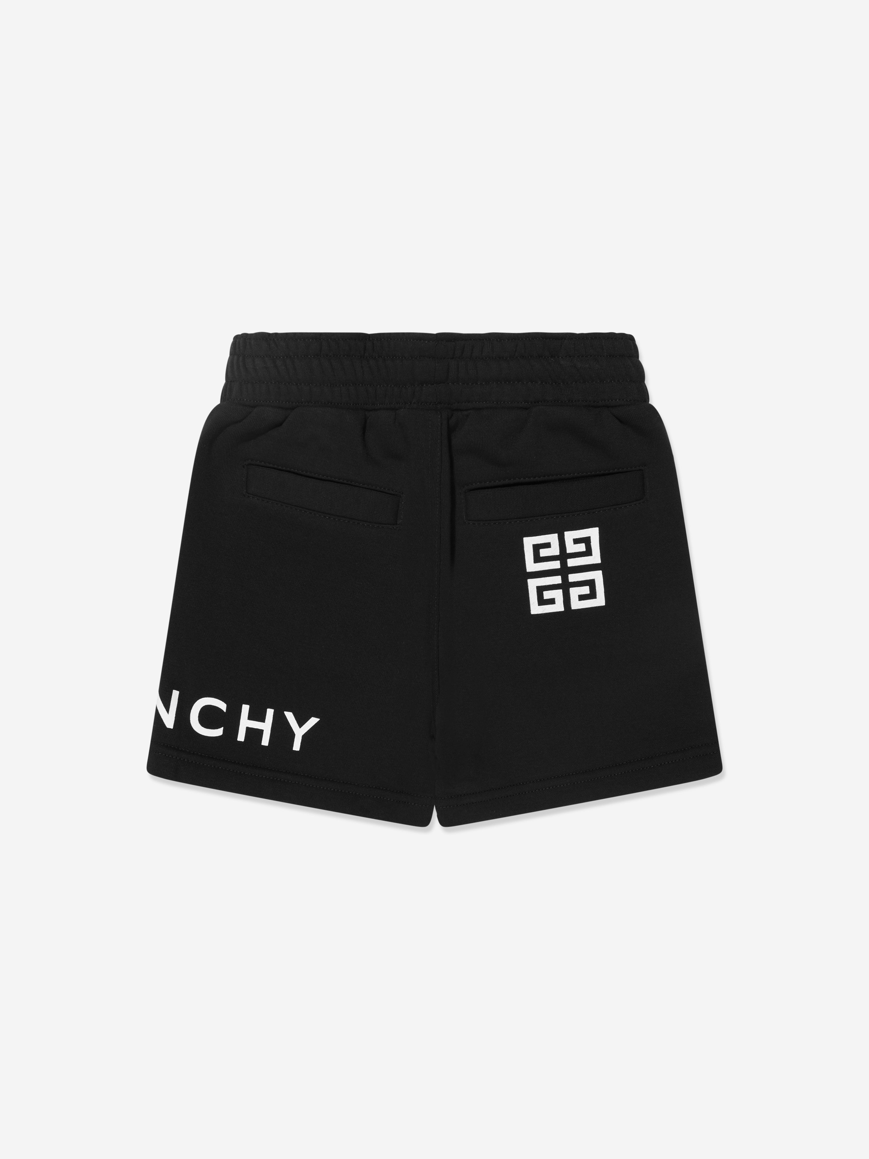 Givenchy Boys Logo Print Shorts in Black