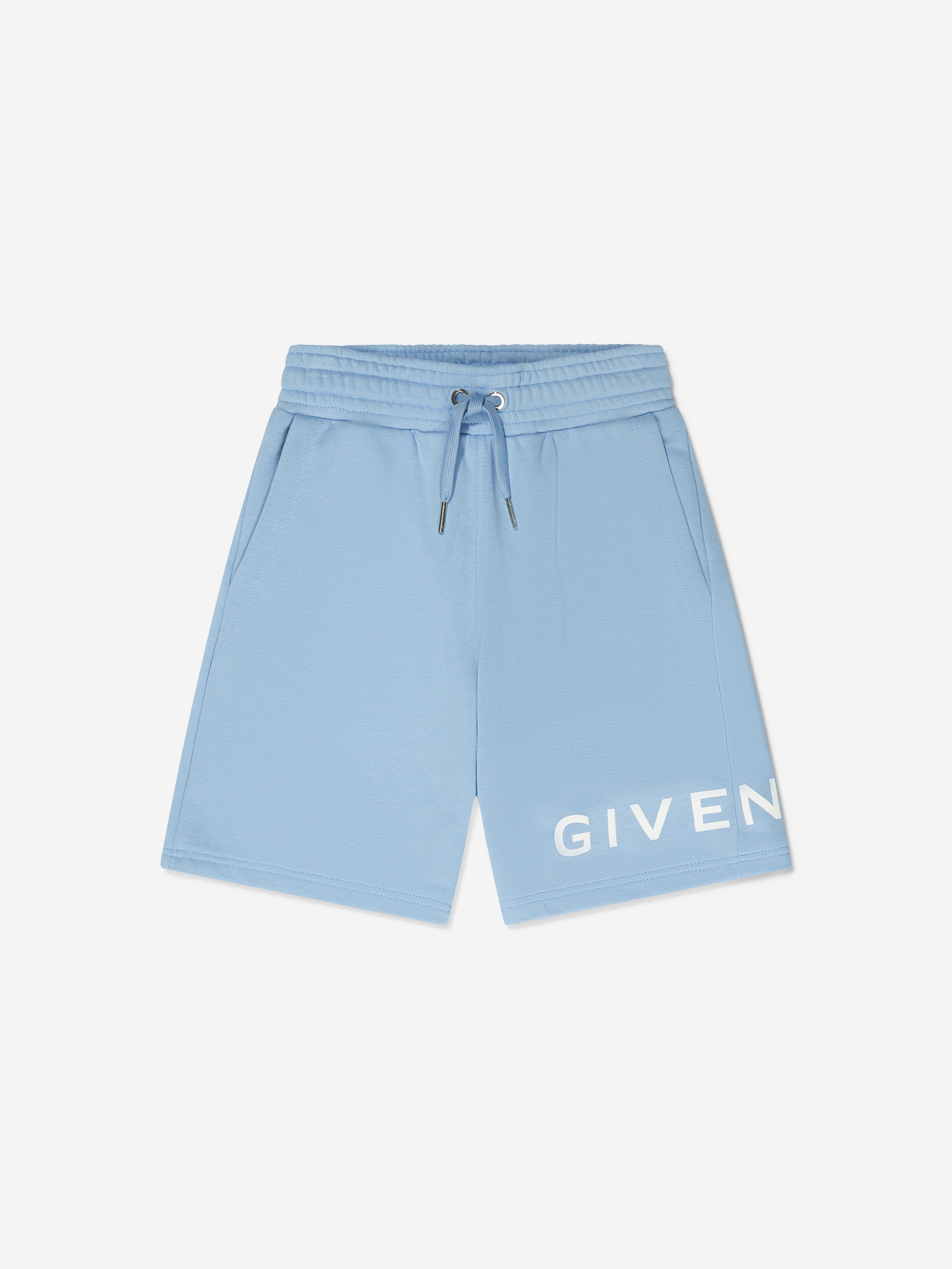 Givenchy Boys Logo Print Shorts in Blue