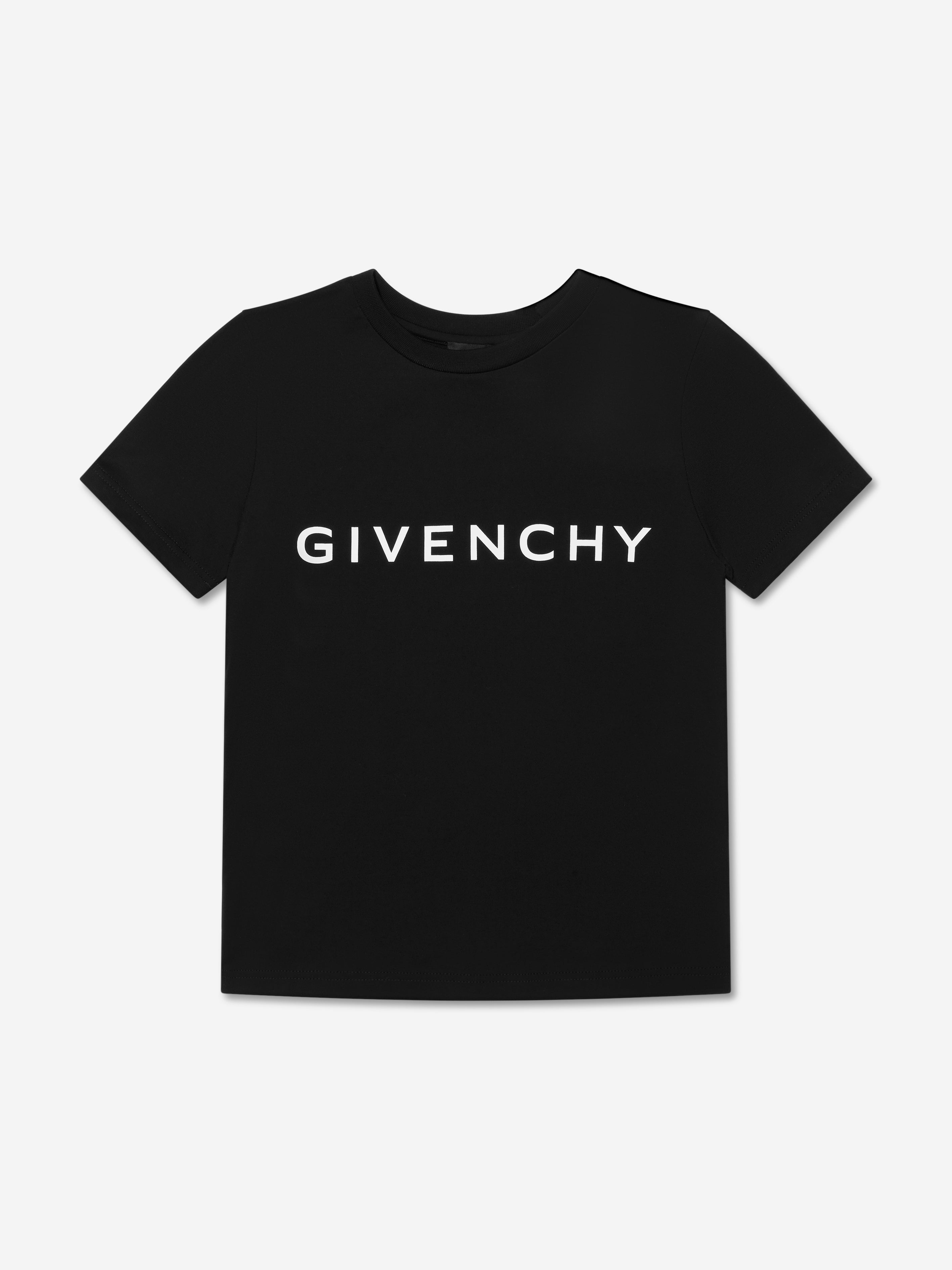 Givenchy Boys Logo Print T-Shirt in Black