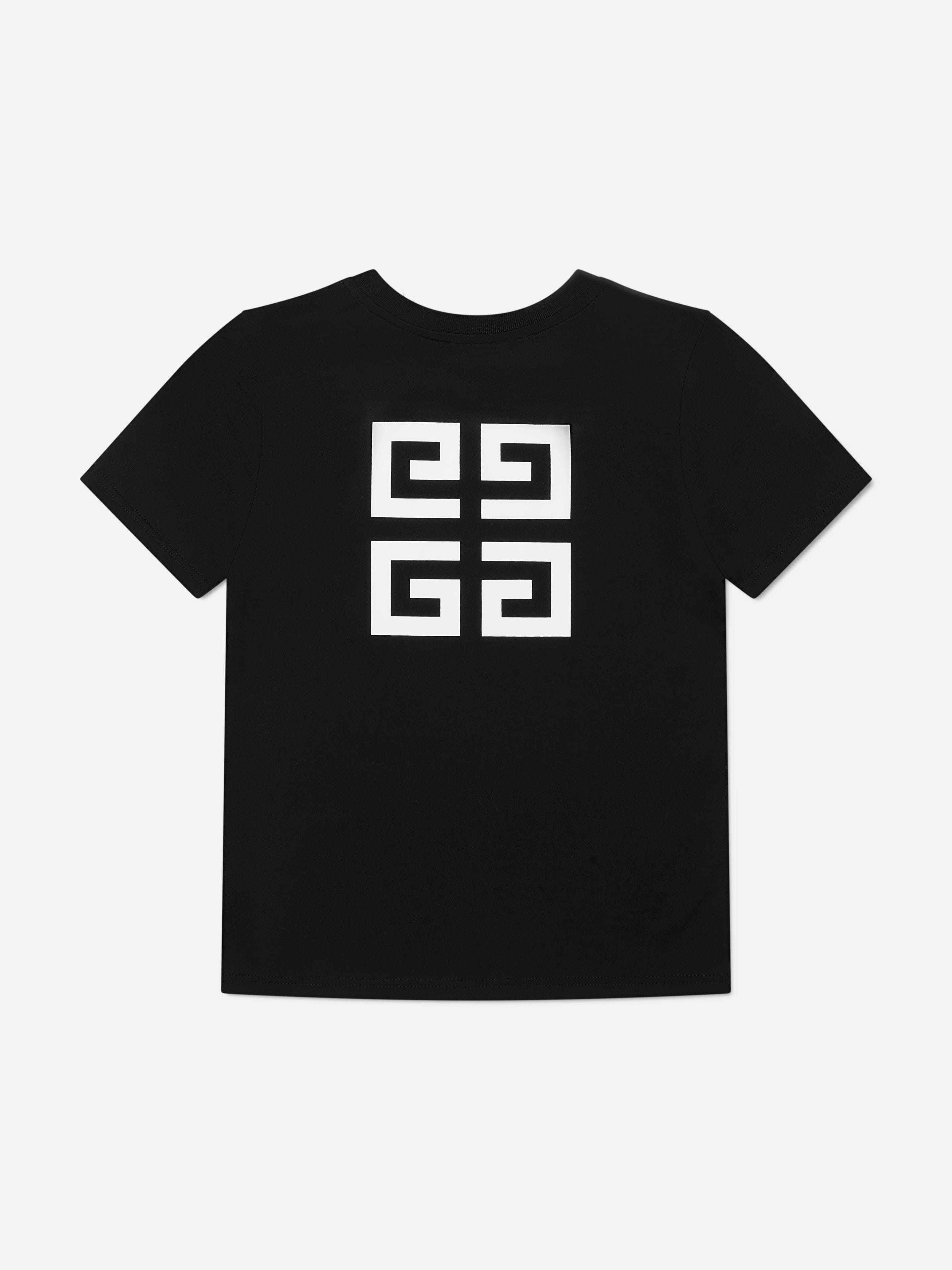 Givenchy Boys Logo Print T-Shirt in Black