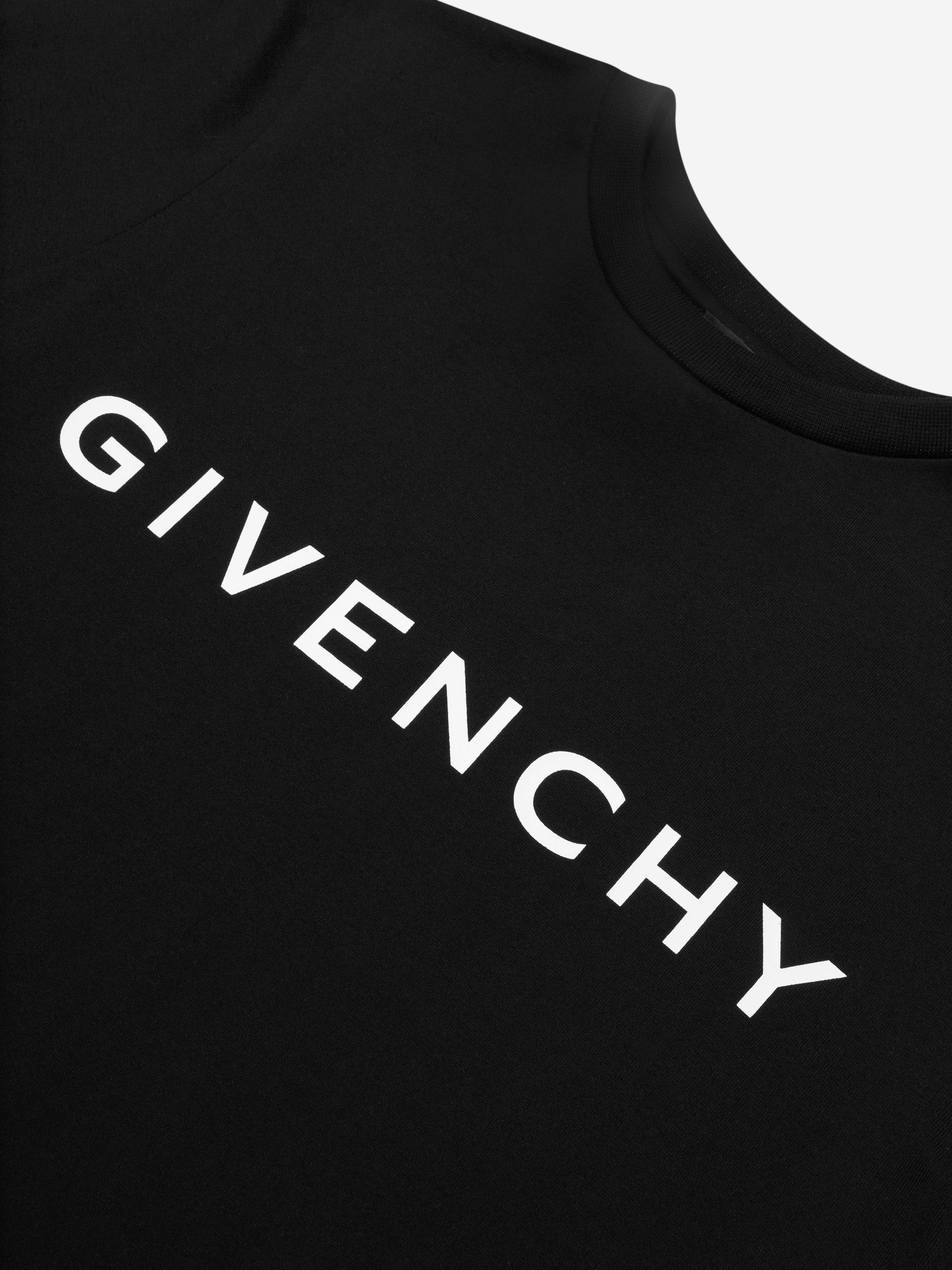 Givenchy Boys Logo Print T-Shirt in Black