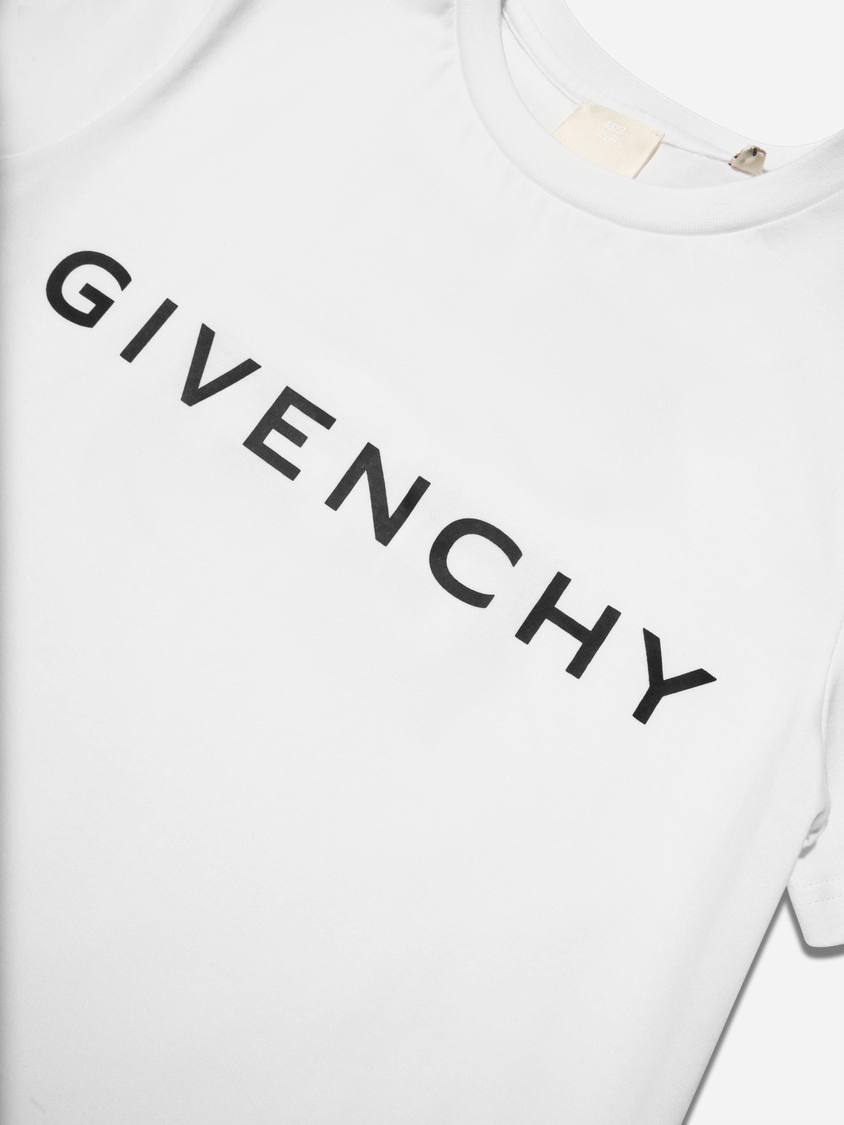 Givenchy Boys Logo Print T-Shirt in White