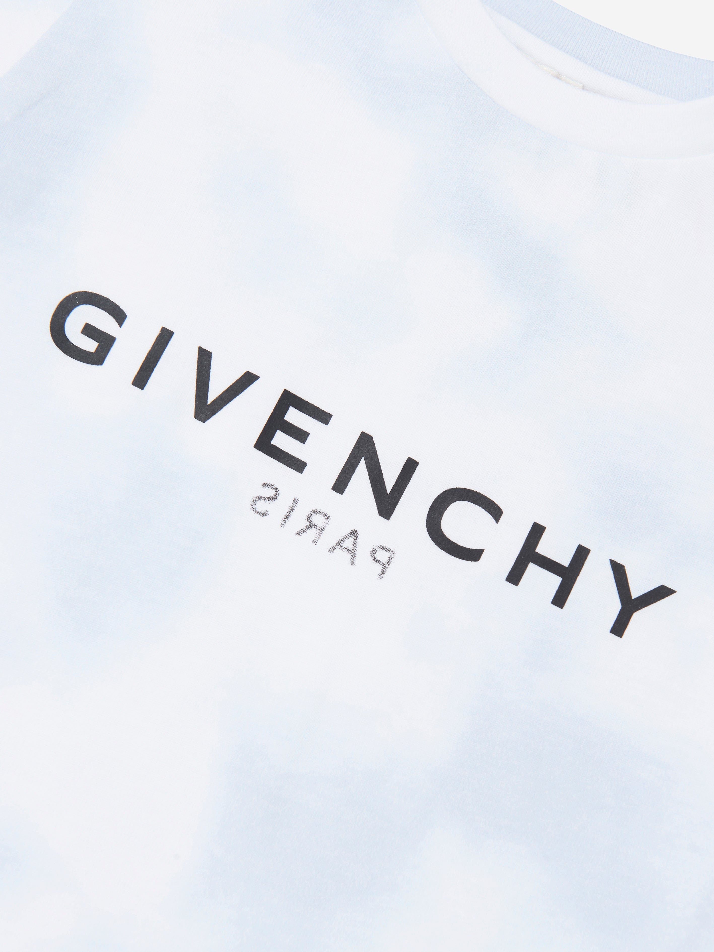 Givenchy Boys Cloud Print Logo T-Shirt in White