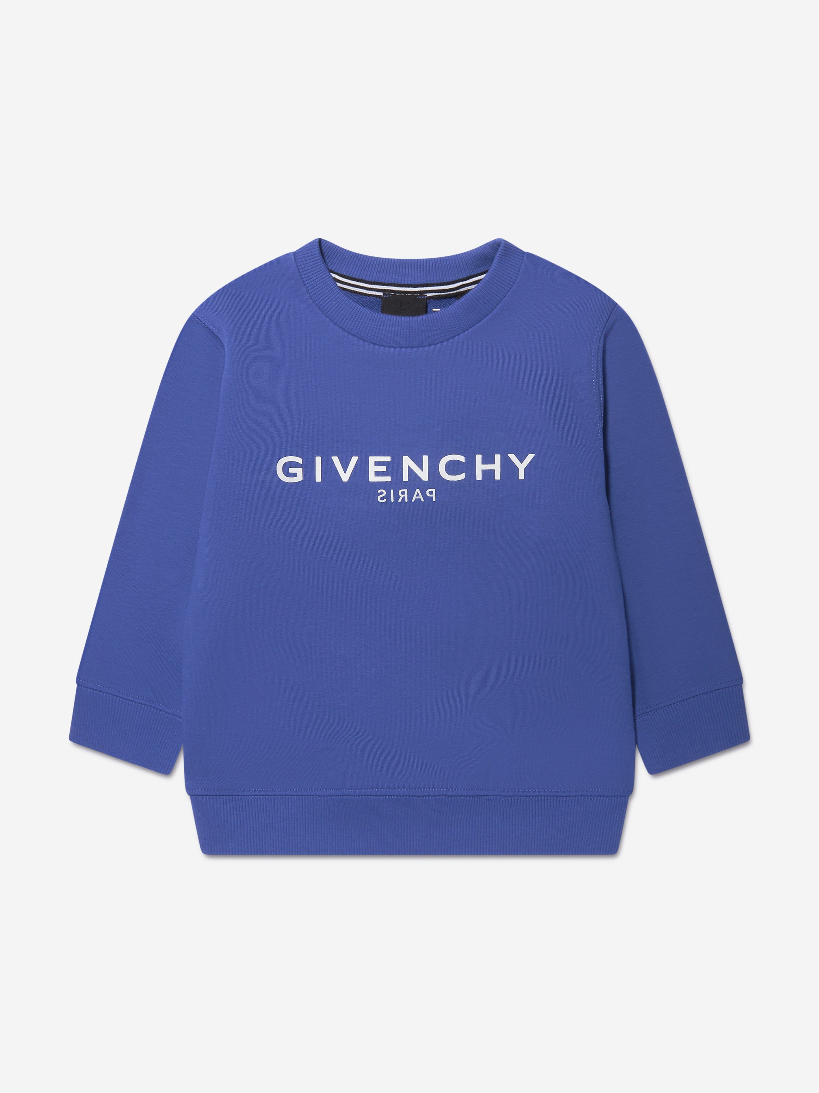 Givenchy Boys Logo Print Sweatshirt in Blue