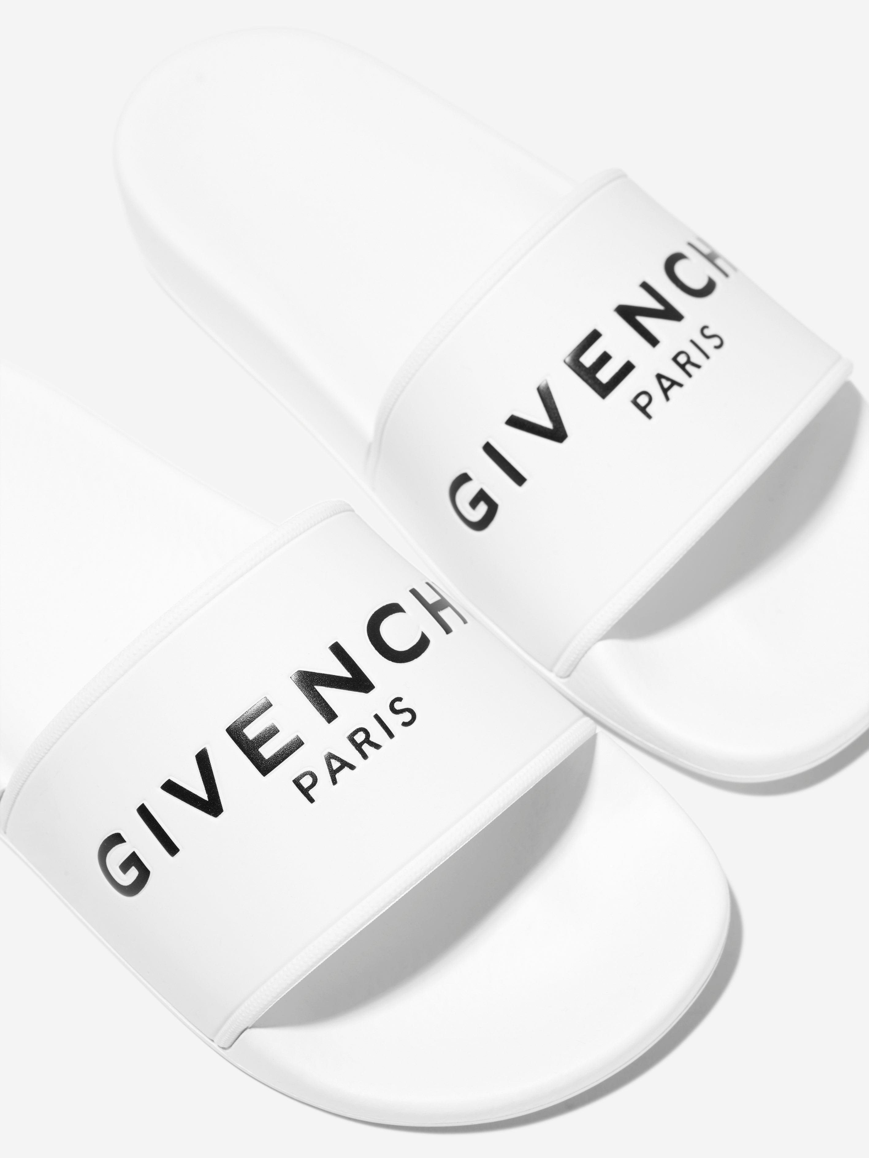 Givenchy Boys Logo Sliders in White