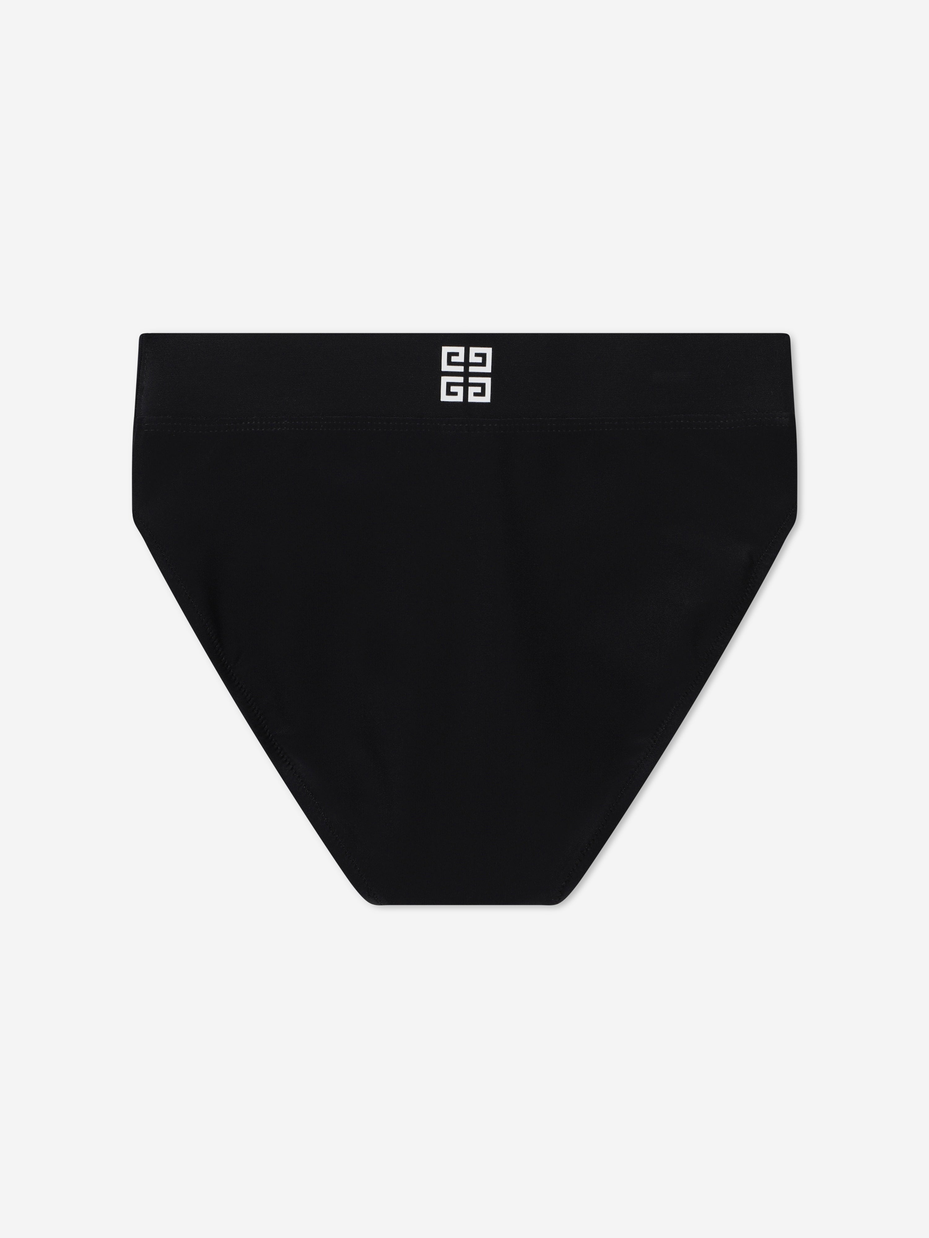 Givenchy Girls Logo Print Bikini in Black