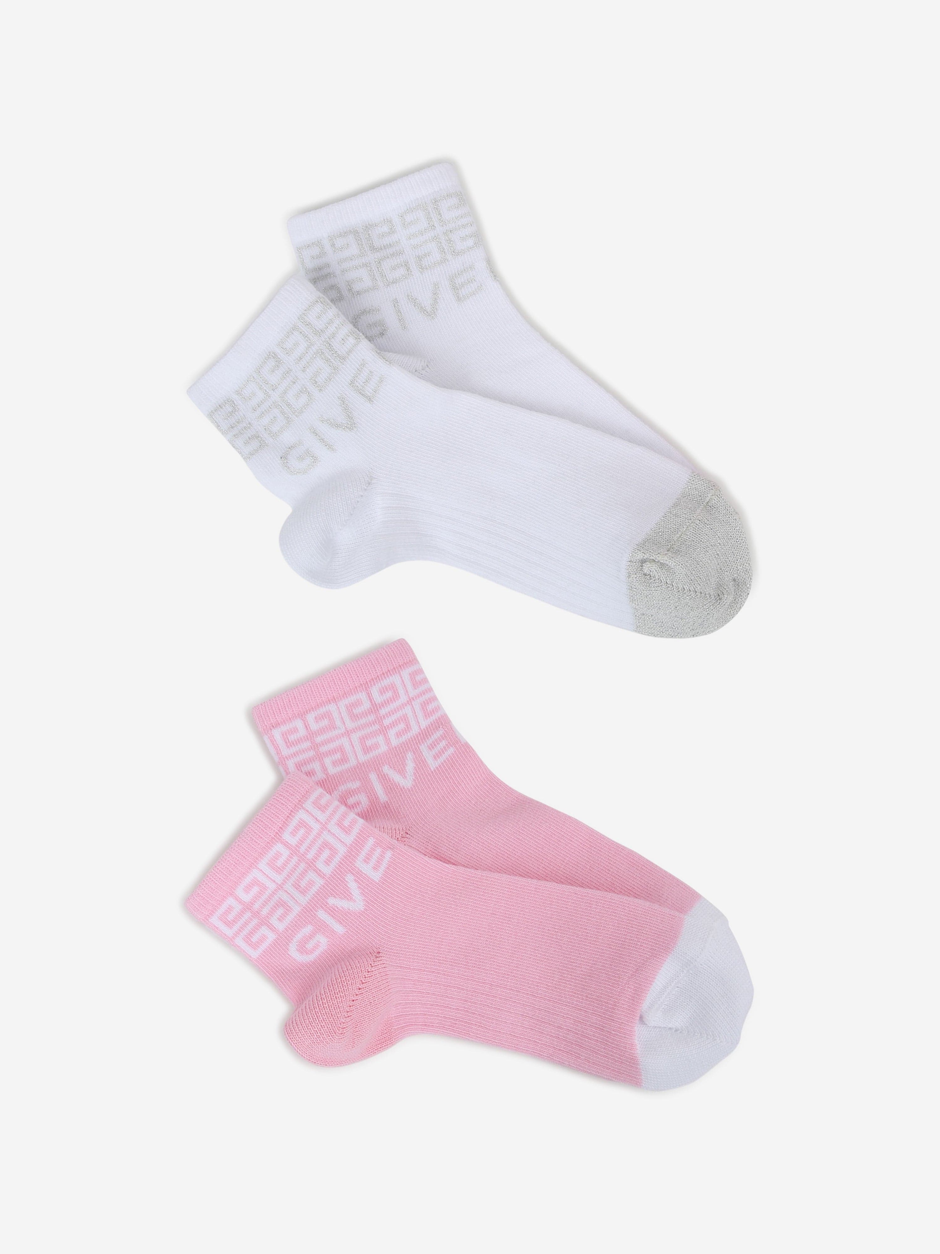 Givenchy Girls Set Of 2 Socks in Multicolour