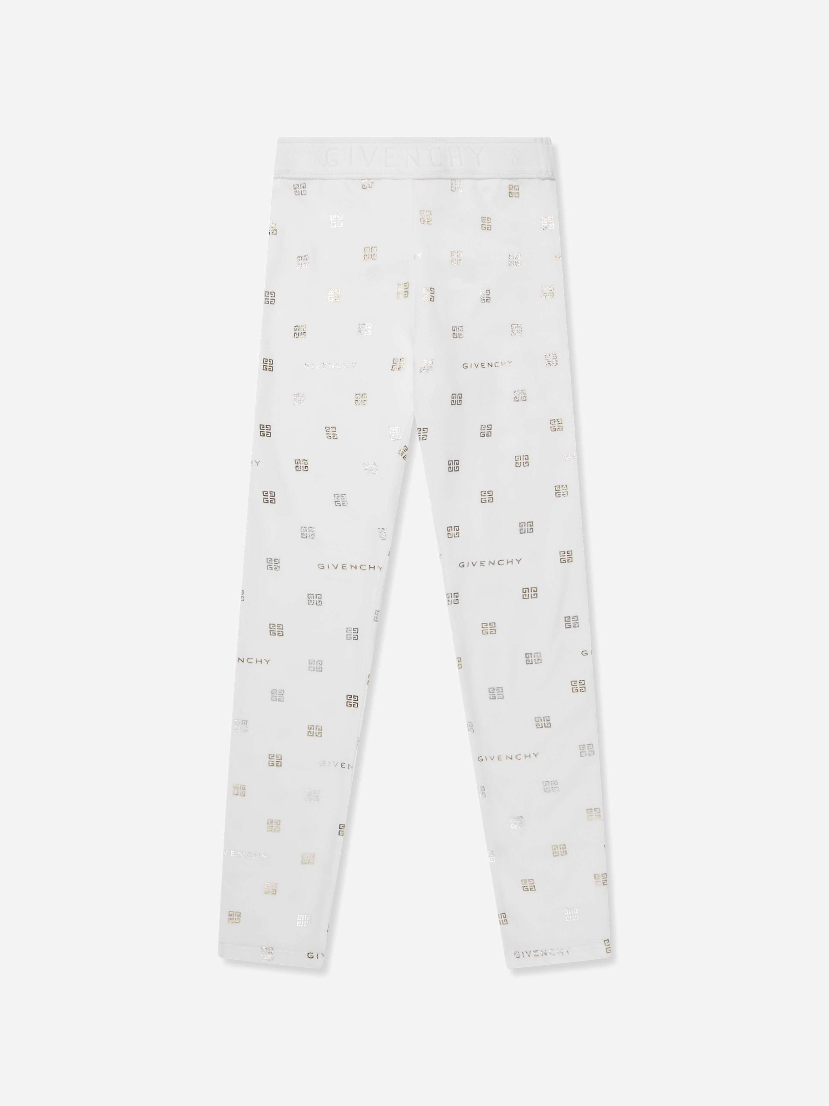 Givenchy Girls 4G Logo Leggings in White