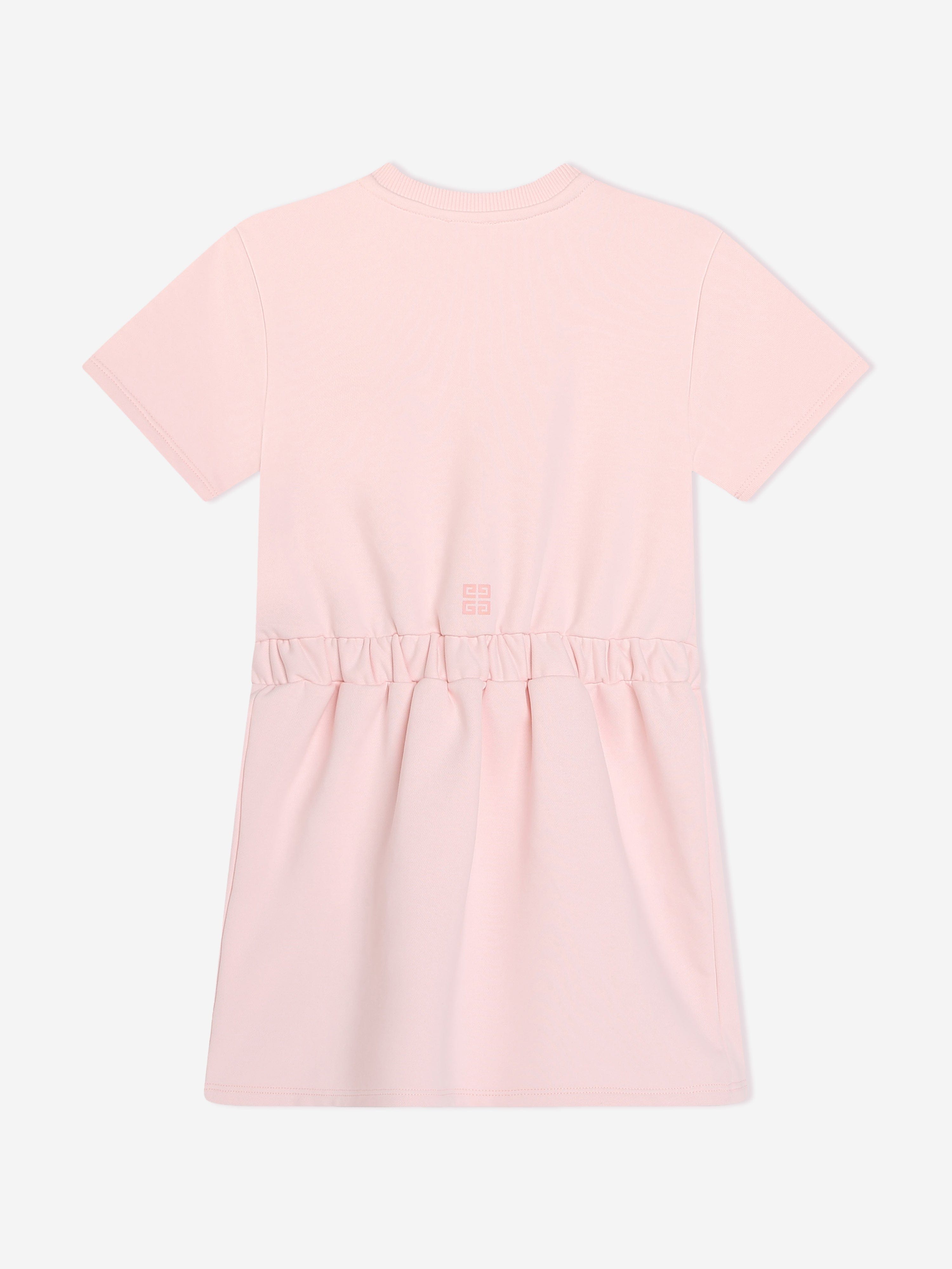 Givenchy Girls Logo Sweater Dress in Pink