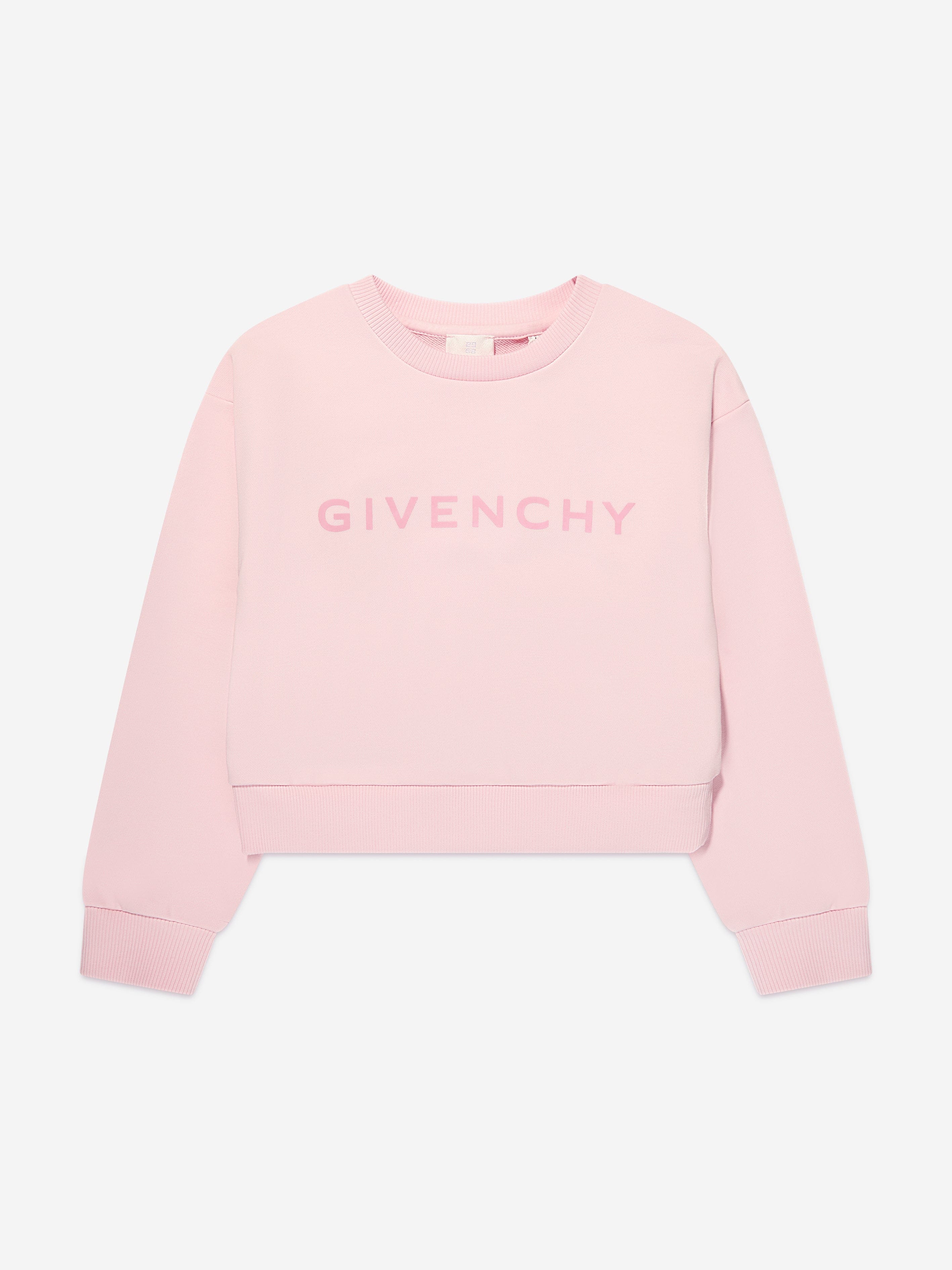 Givenchy Girls Logo Print Sweatshirt in Pink