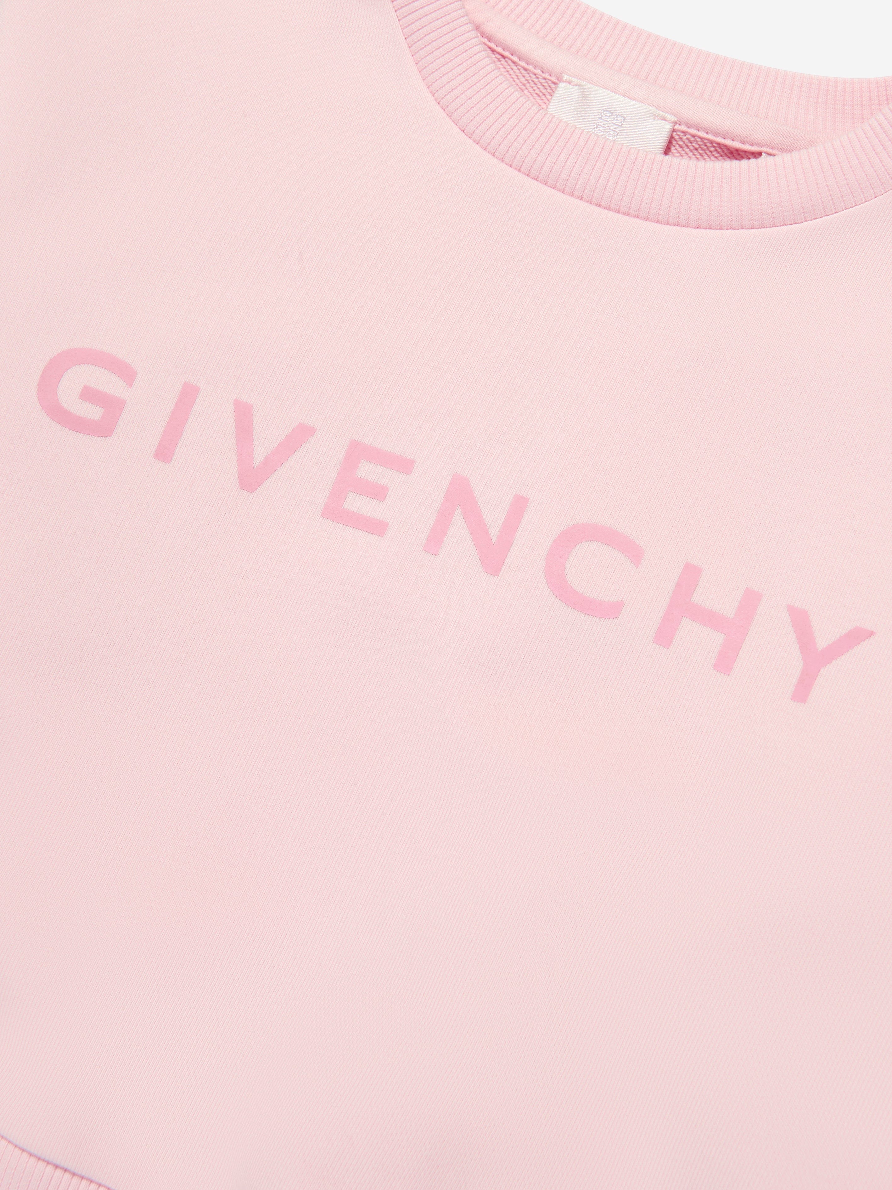 Givenchy Girls Logo Print Sweatshirt in Pink