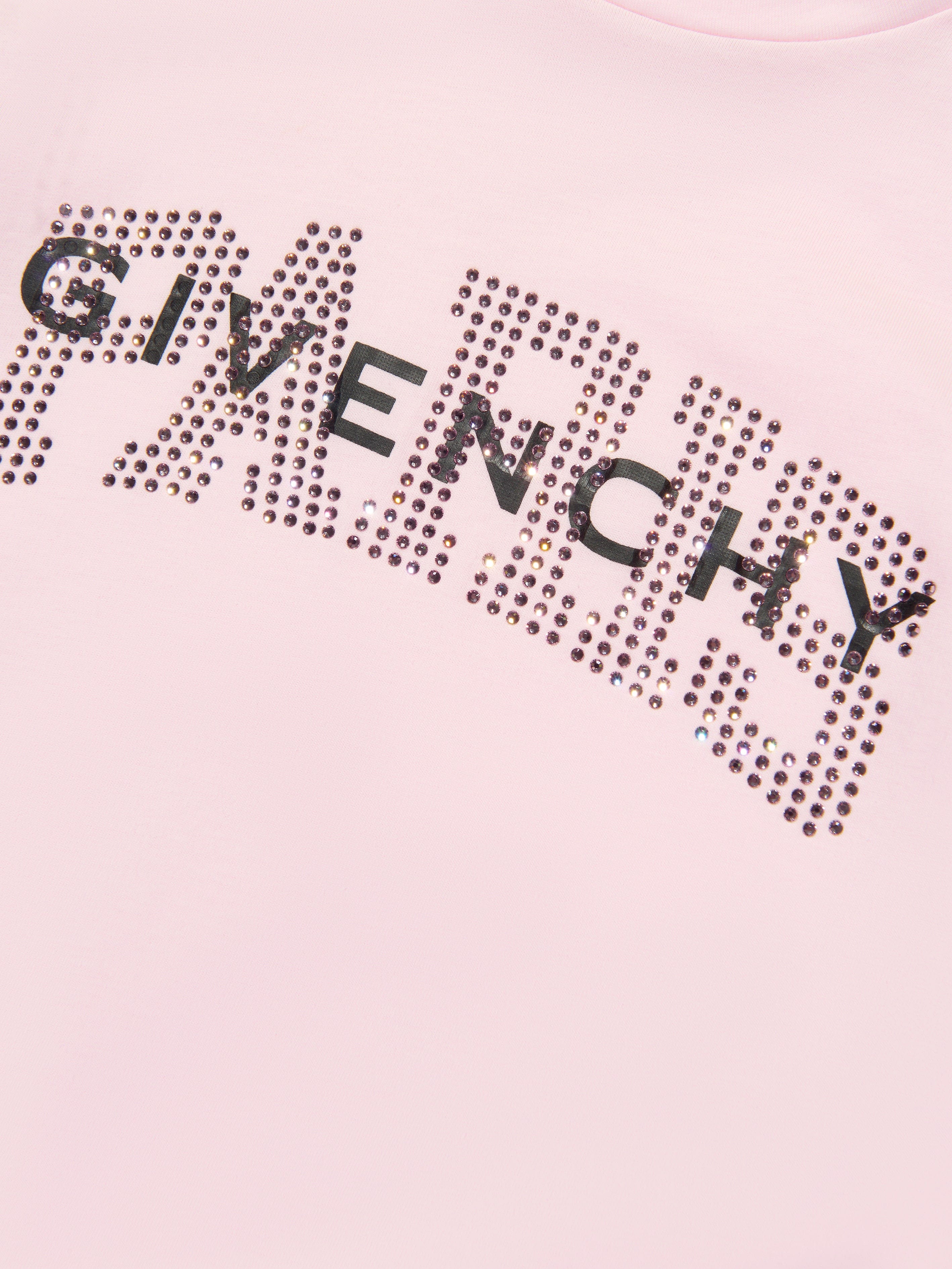 Givenchy Girls Paris Logo Ruffle T-Shirt in Pink