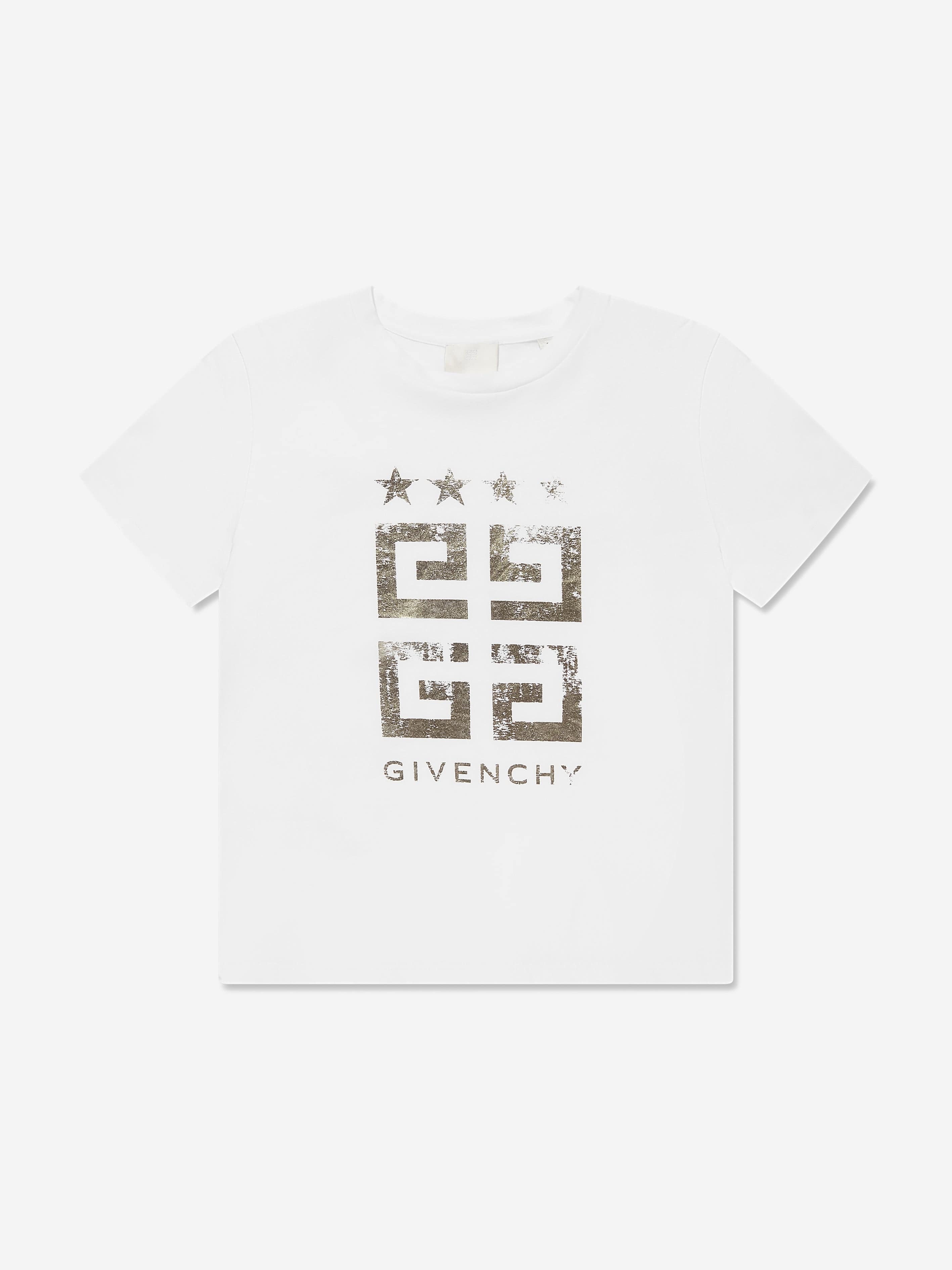 Givenchy Girls 4G Logo T-Shirt in White