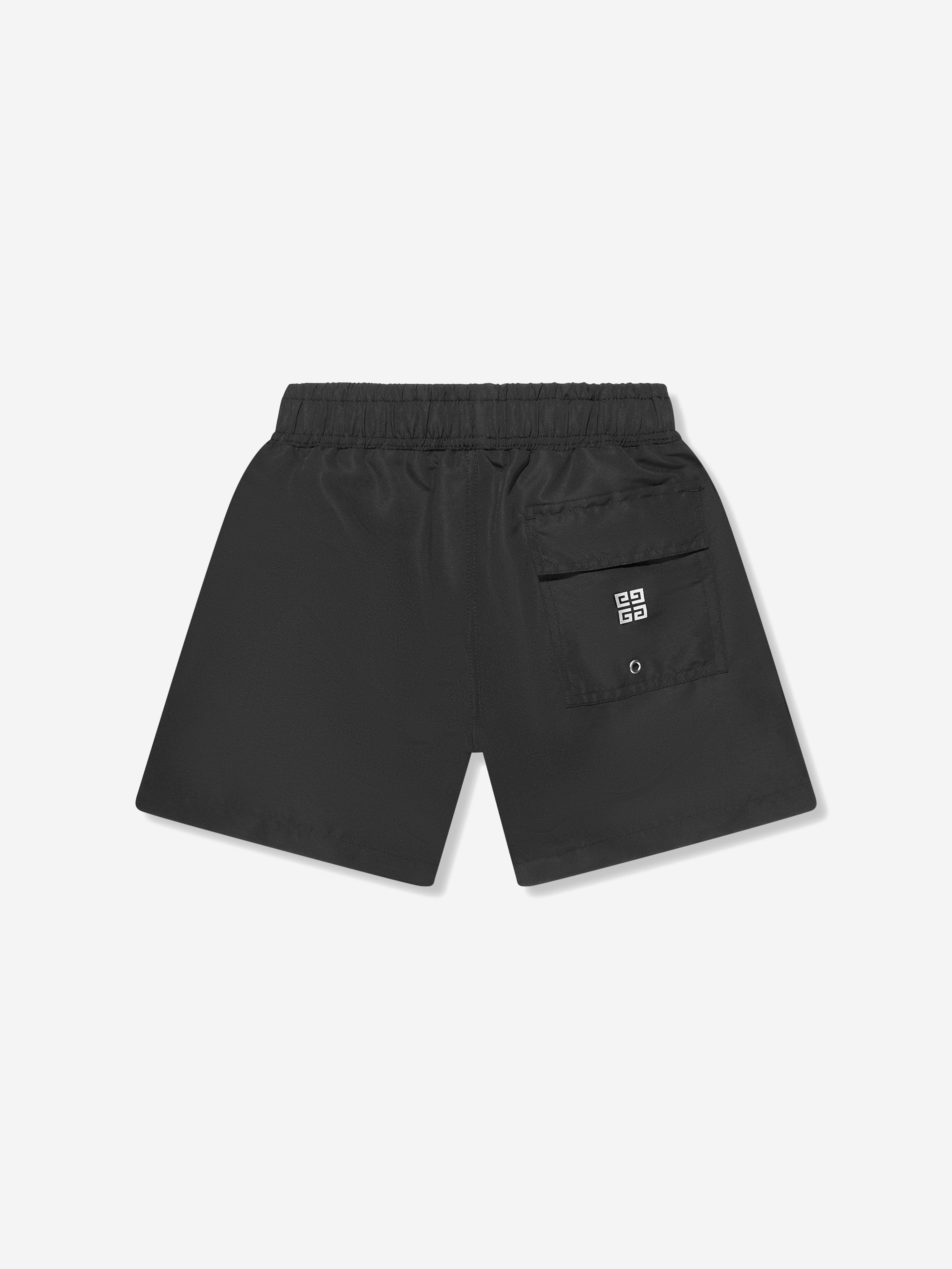 Givenchy Boys Logo Print Swim Shorts in Black