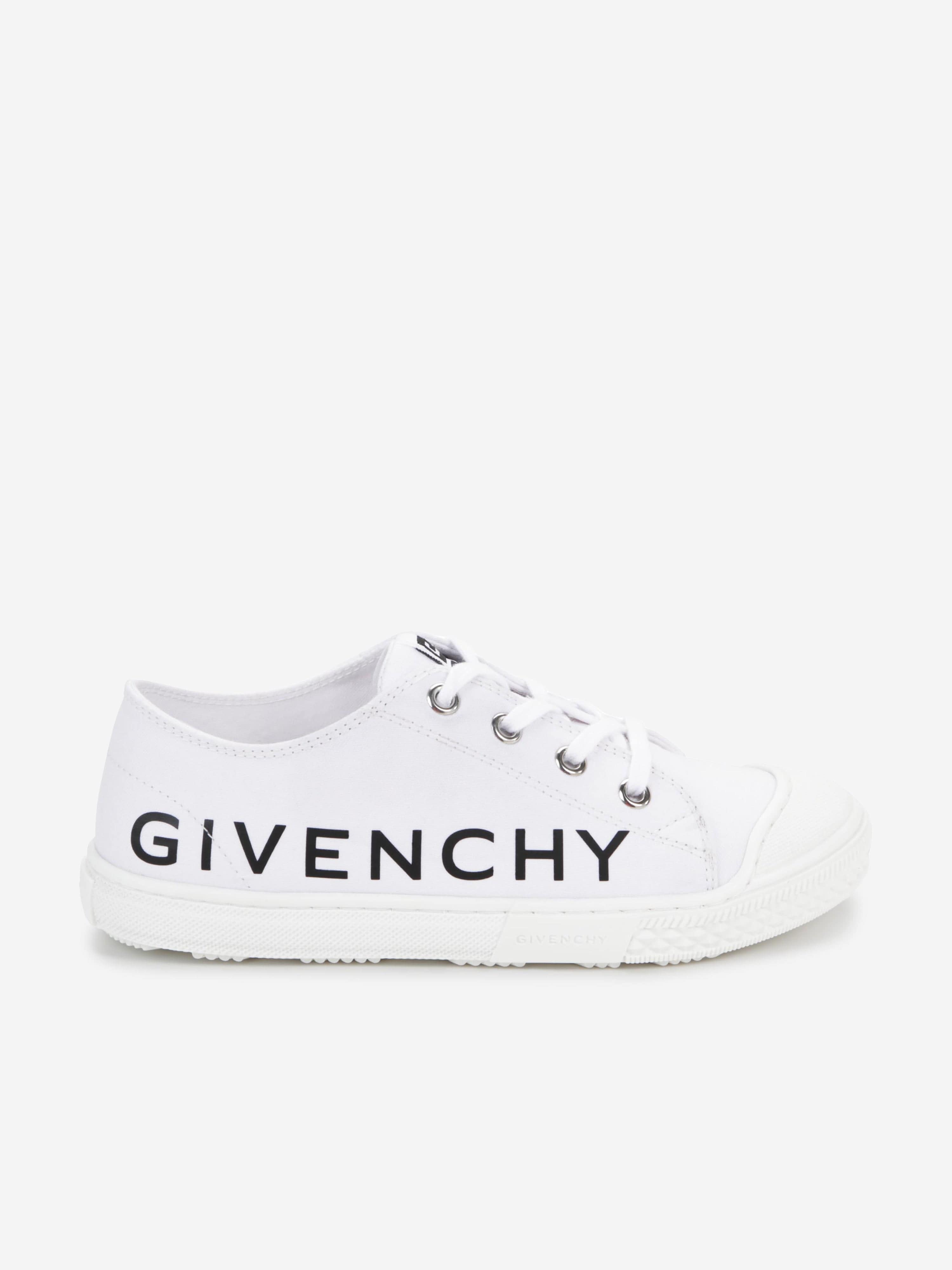 Givenchy Boys Logo Print Trainers in White