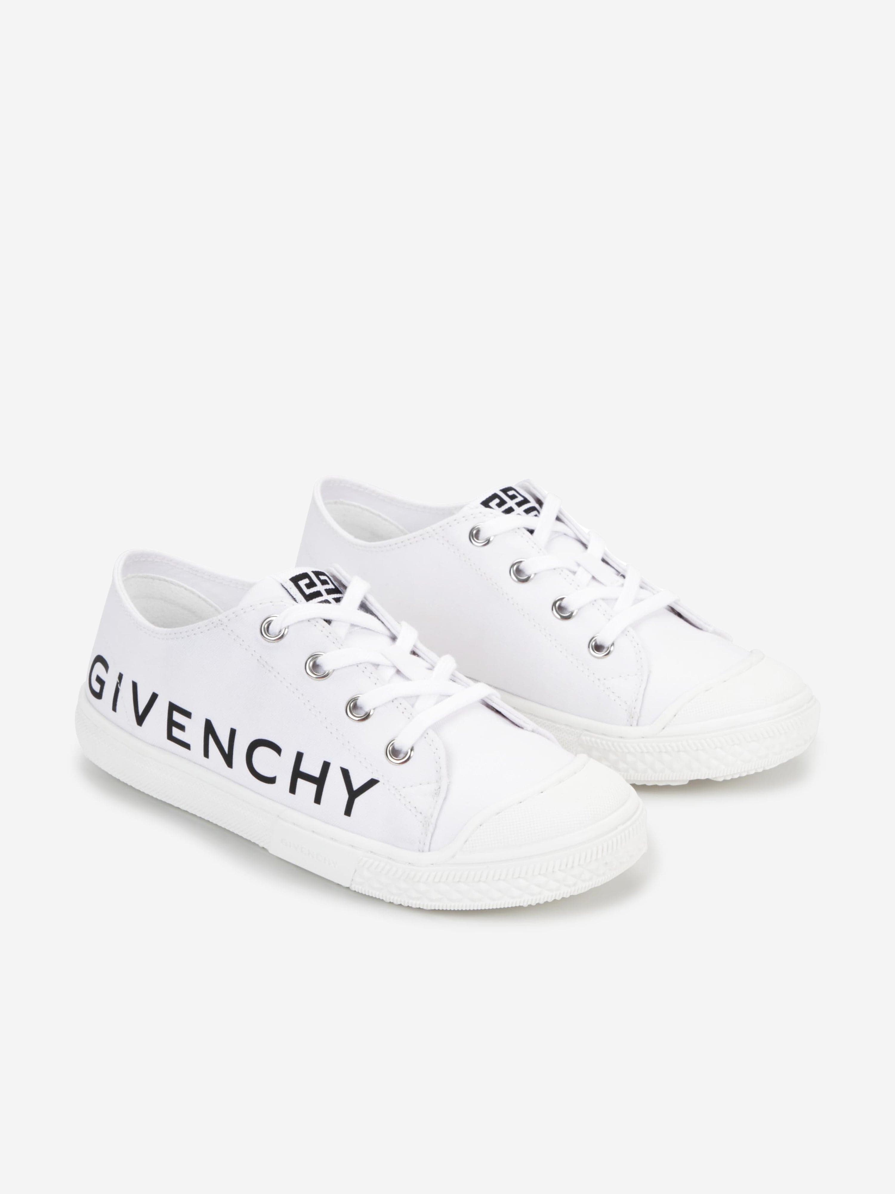 Givenchy Boys Logo Print Trainers in White