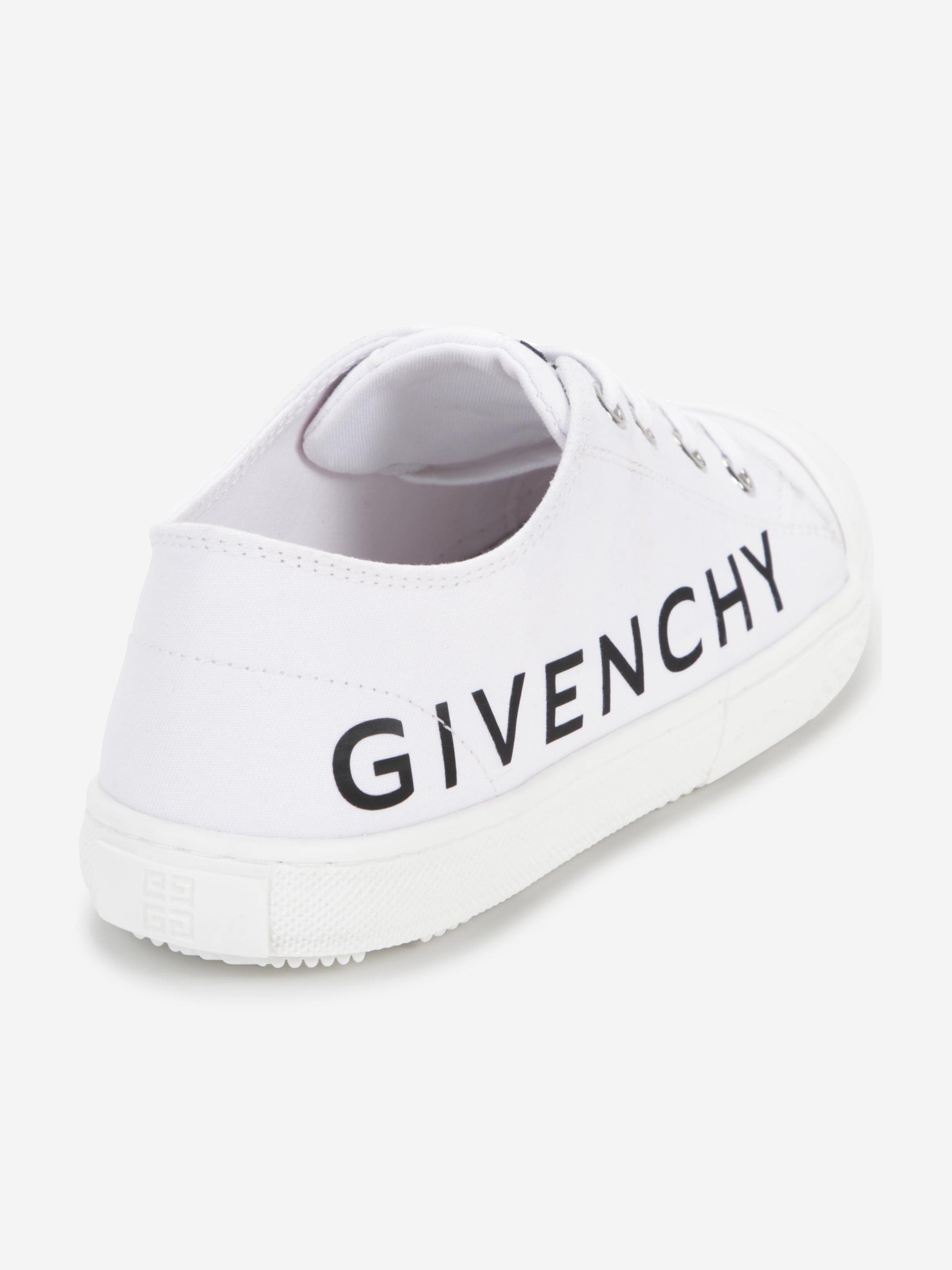 Givenchy Boys Logo Print Trainers in White