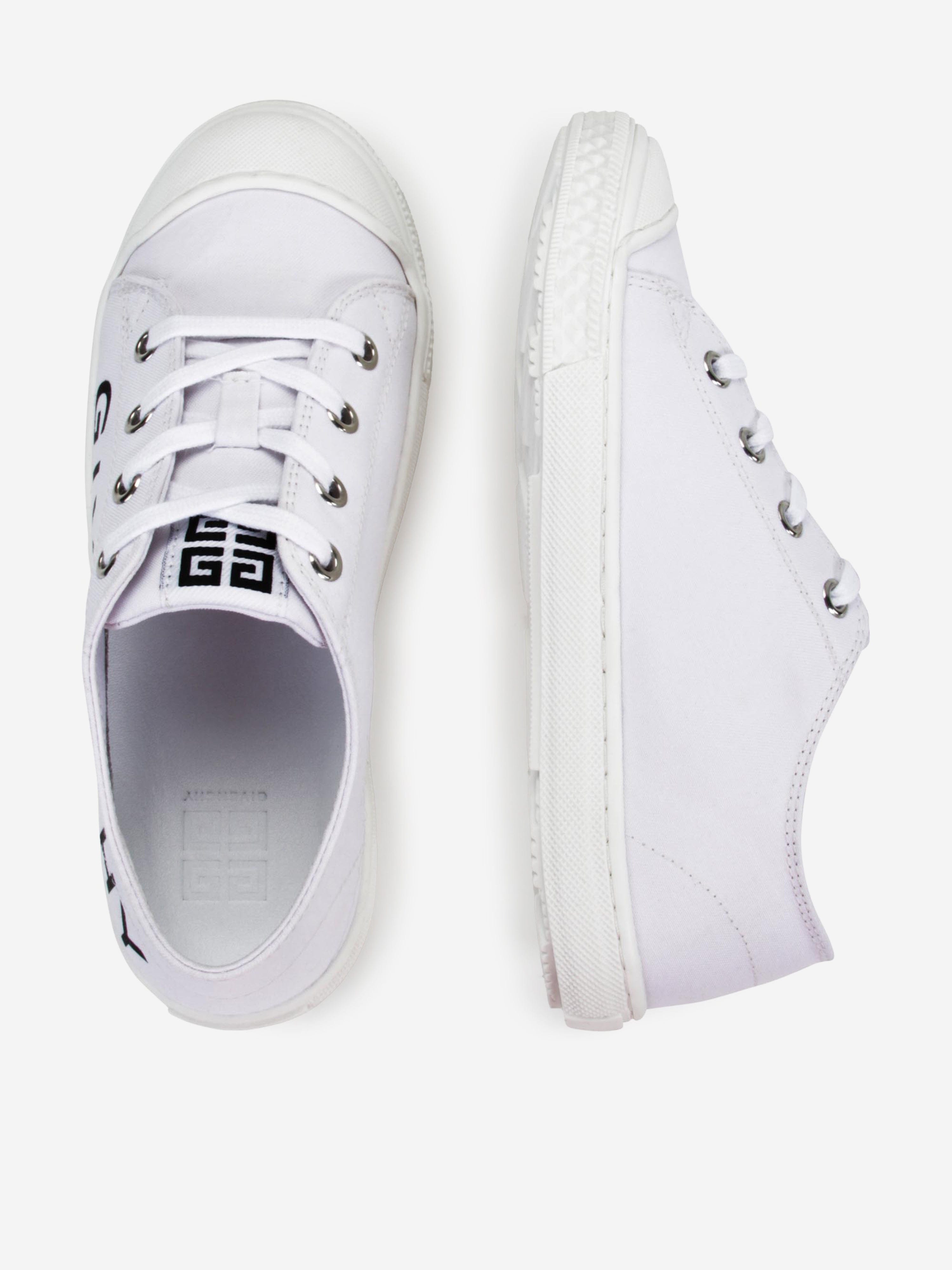 Givenchy Boys Logo Print Trainers in White