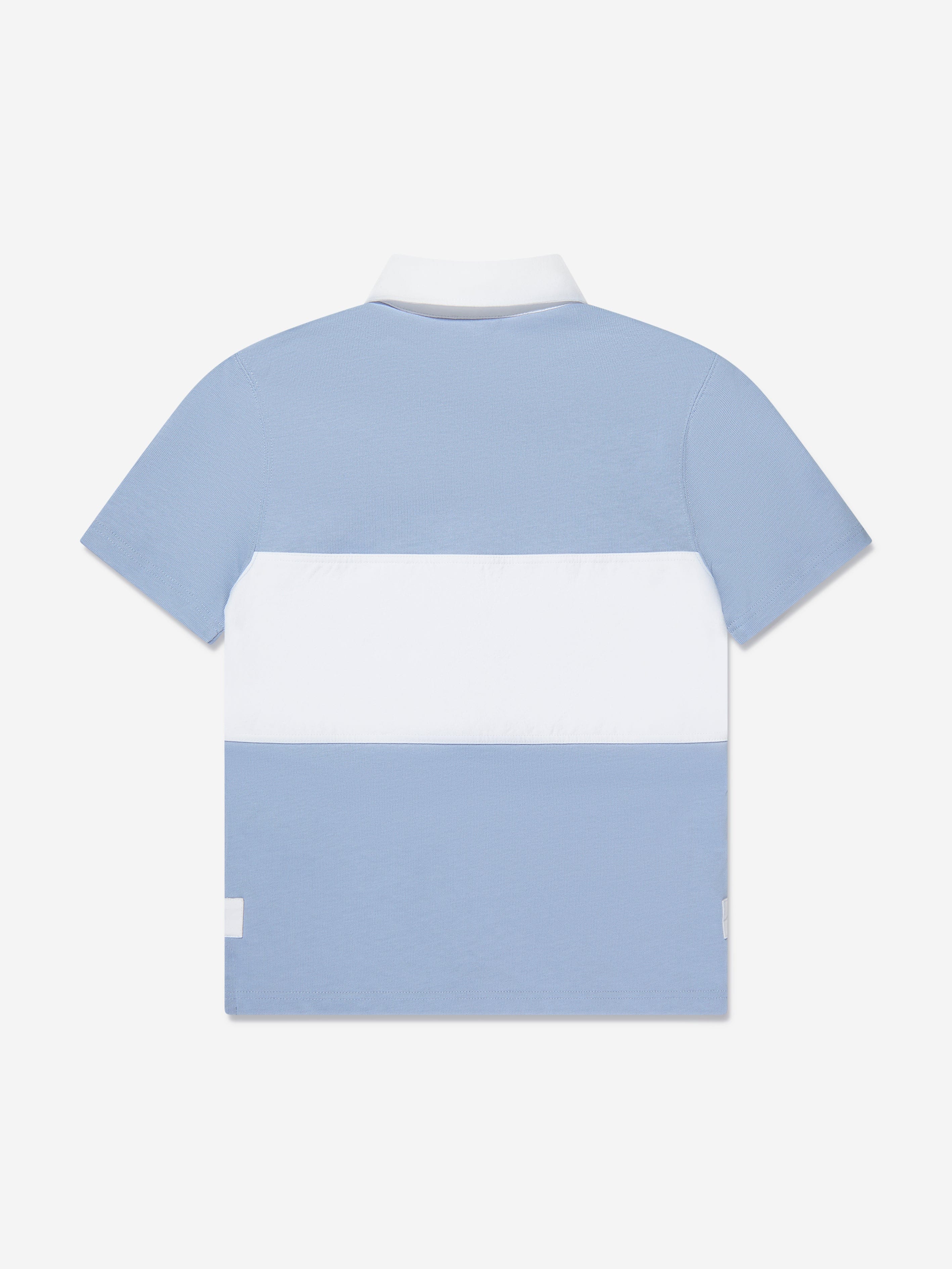 Givenchy Boys Embroidered Logo Polo Shirt in Blue