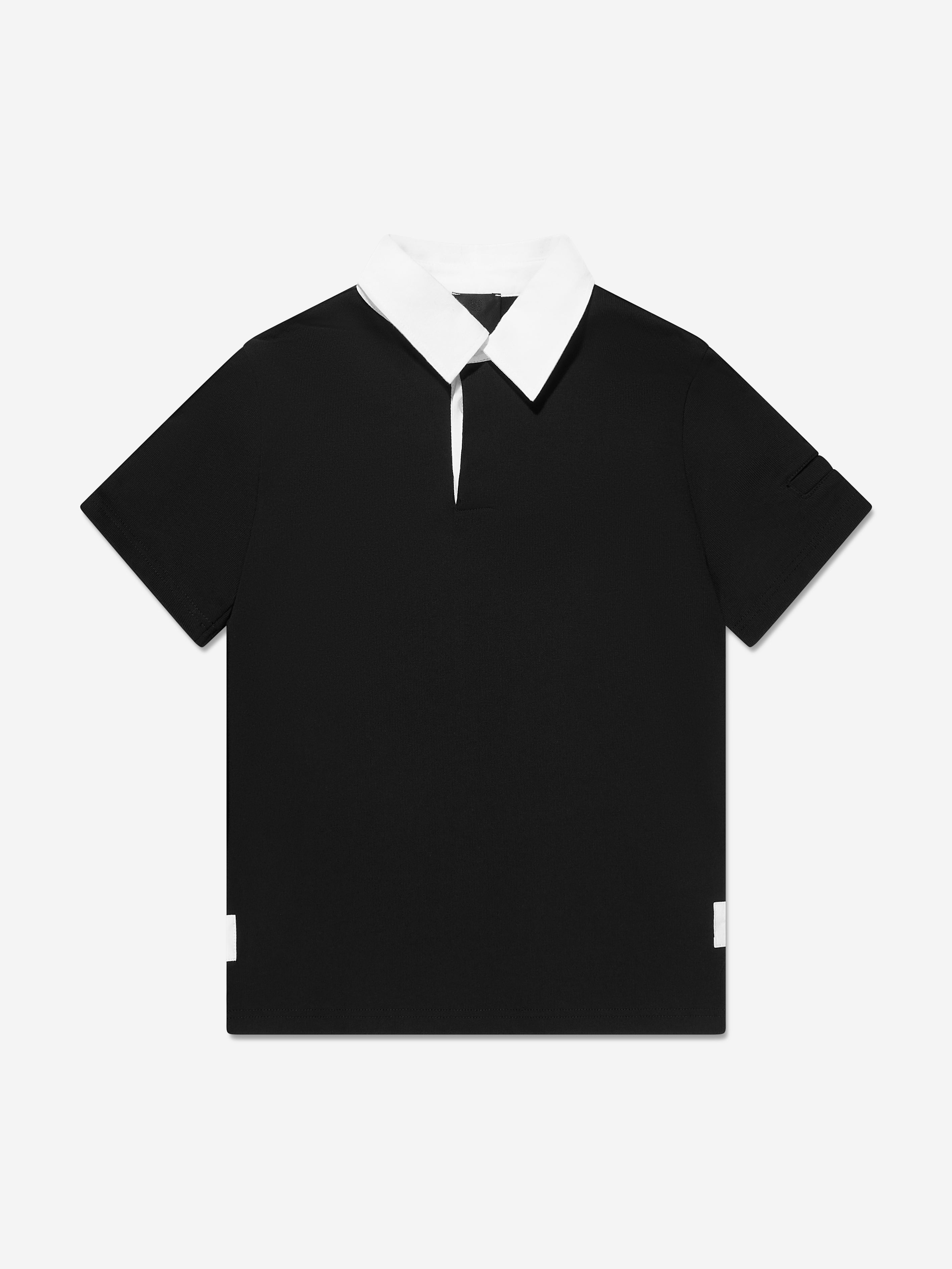 Givenchy Boys Branded Polo Shirt in Black