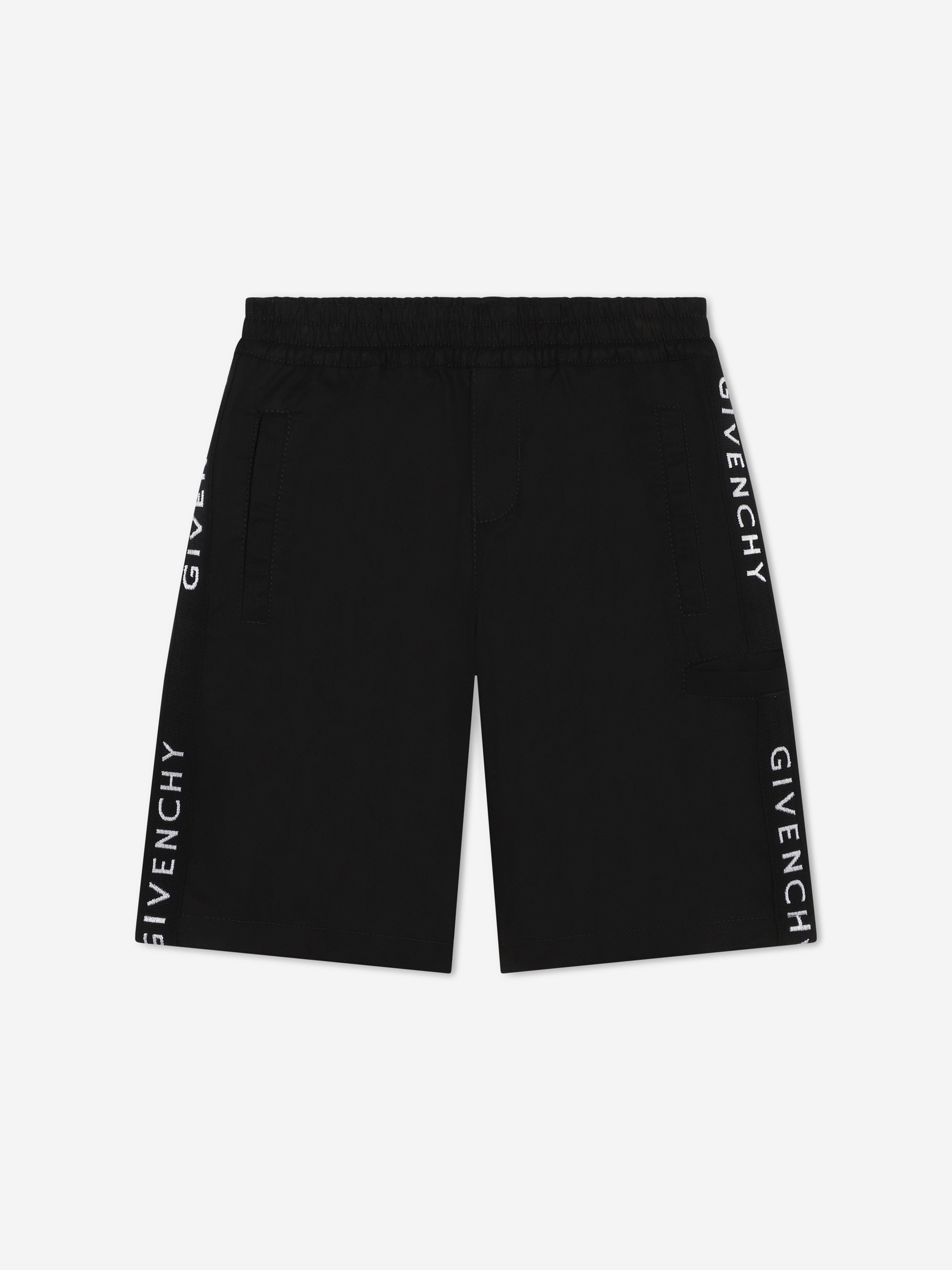 Givenchy Boys Logo Bermuda Shorts in Black