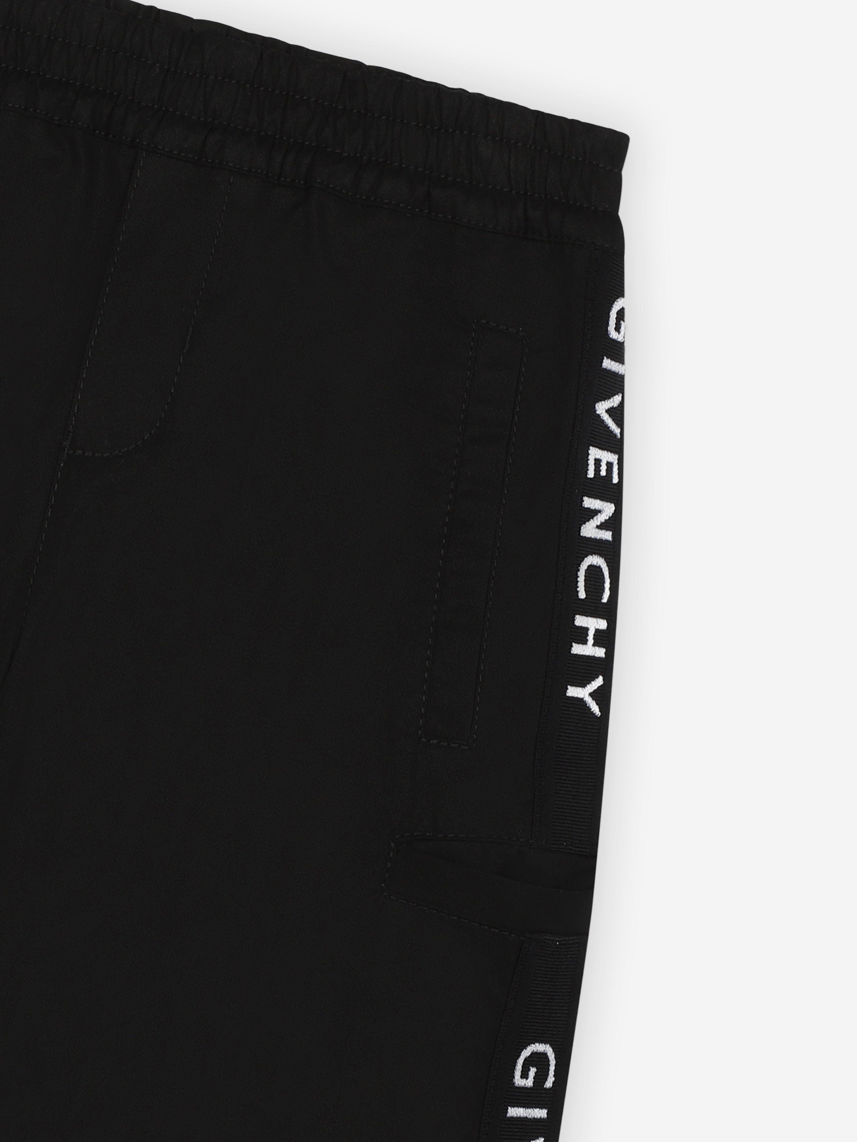 Givenchy Boys Logo Bermuda Shorts in Black