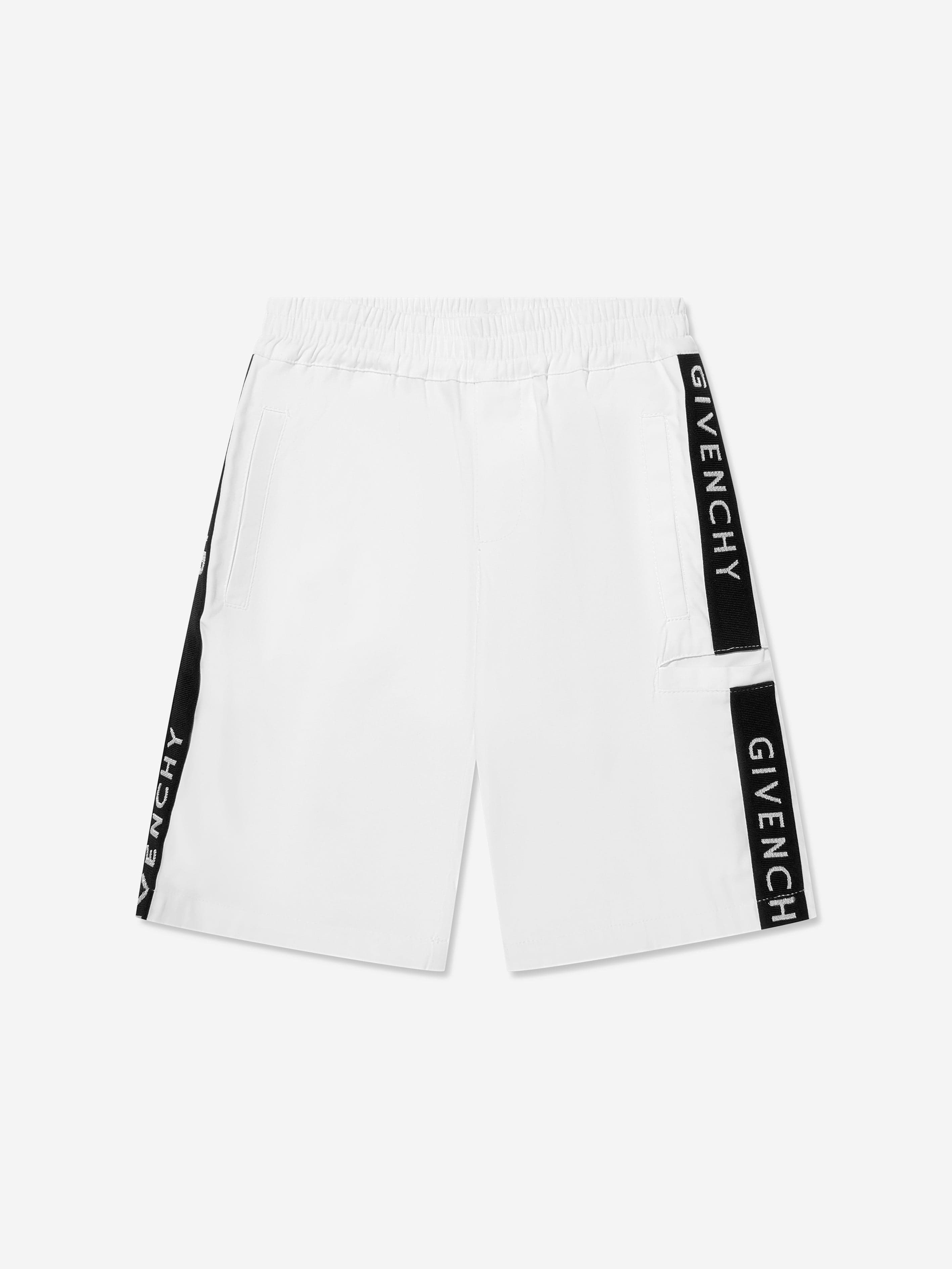 Givenchy Boys Logo Bermuda Shorts in White