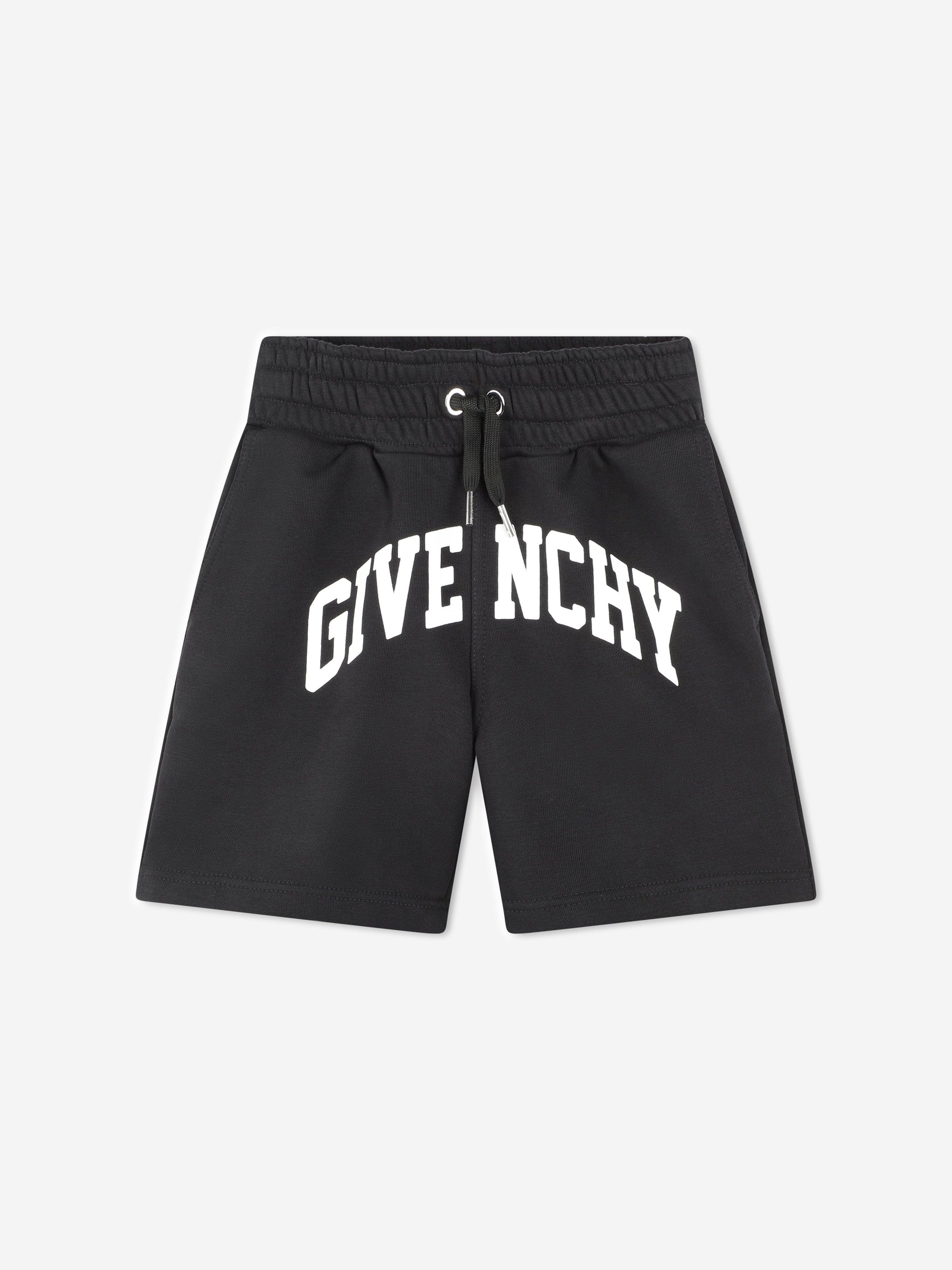 Givenchy Boys Logo Print Shorts in Black