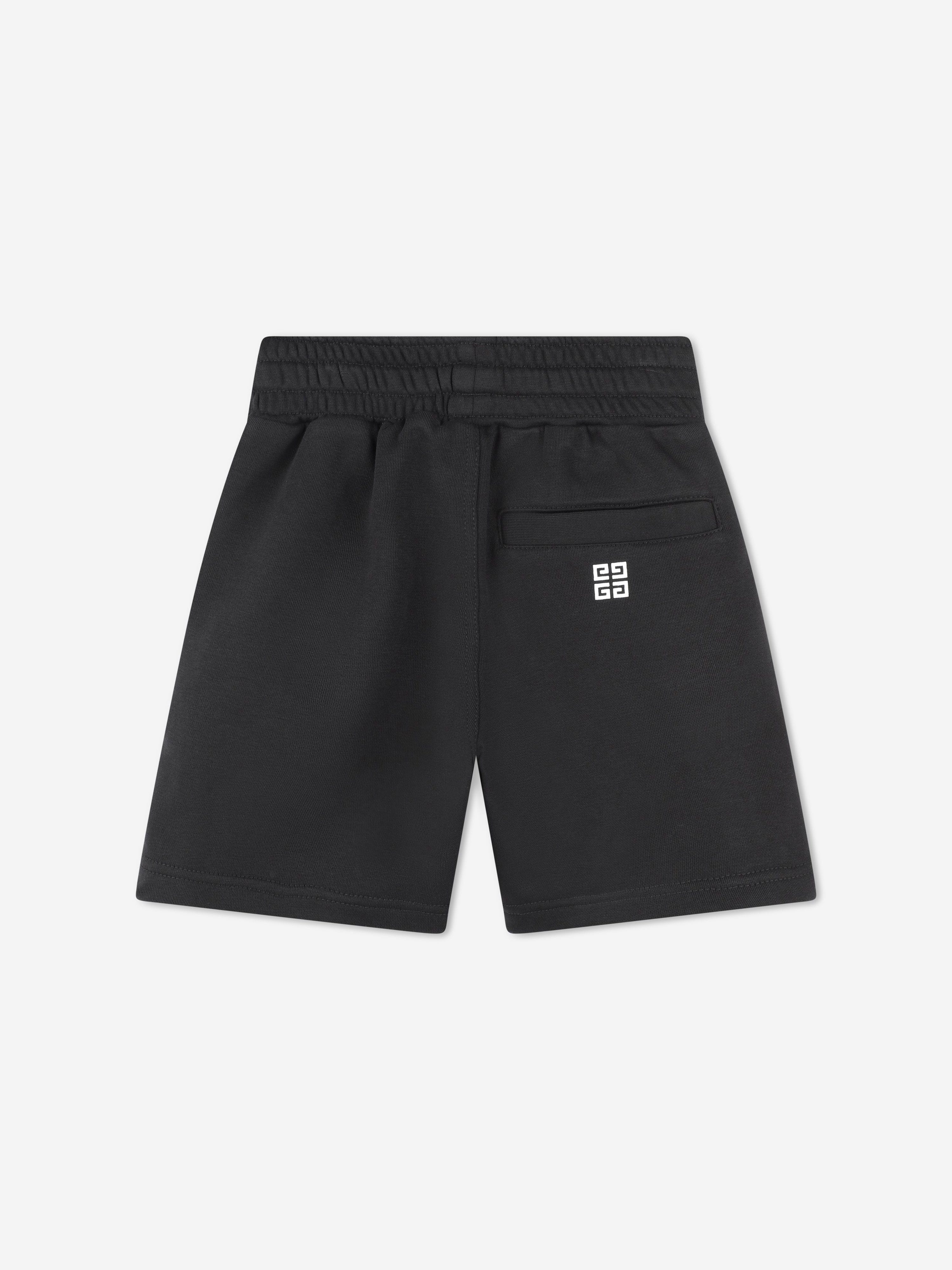 Givenchy Boys Logo Print Shorts in Black