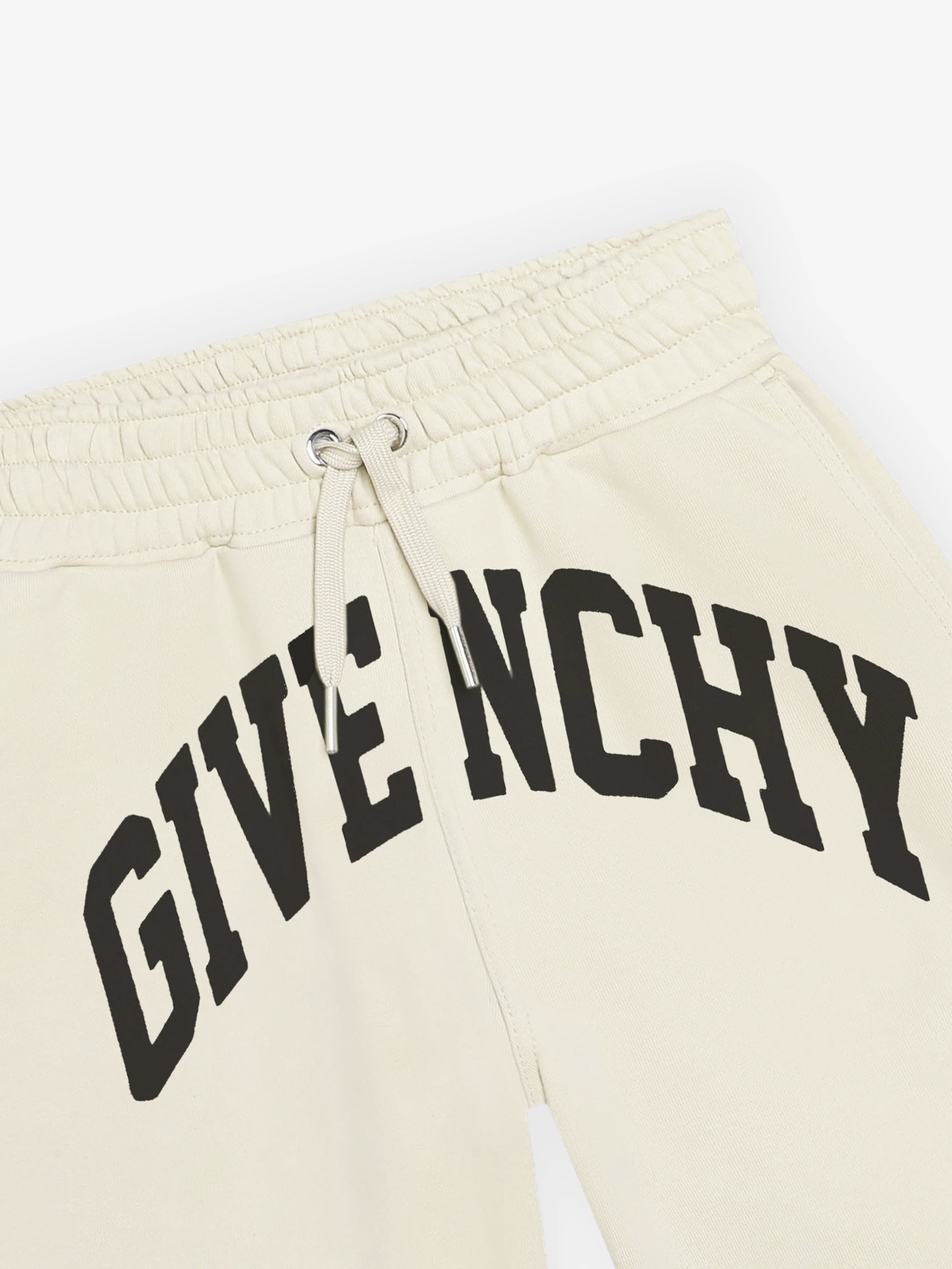 Givenchy Boys Logo Print Shorts in Beige