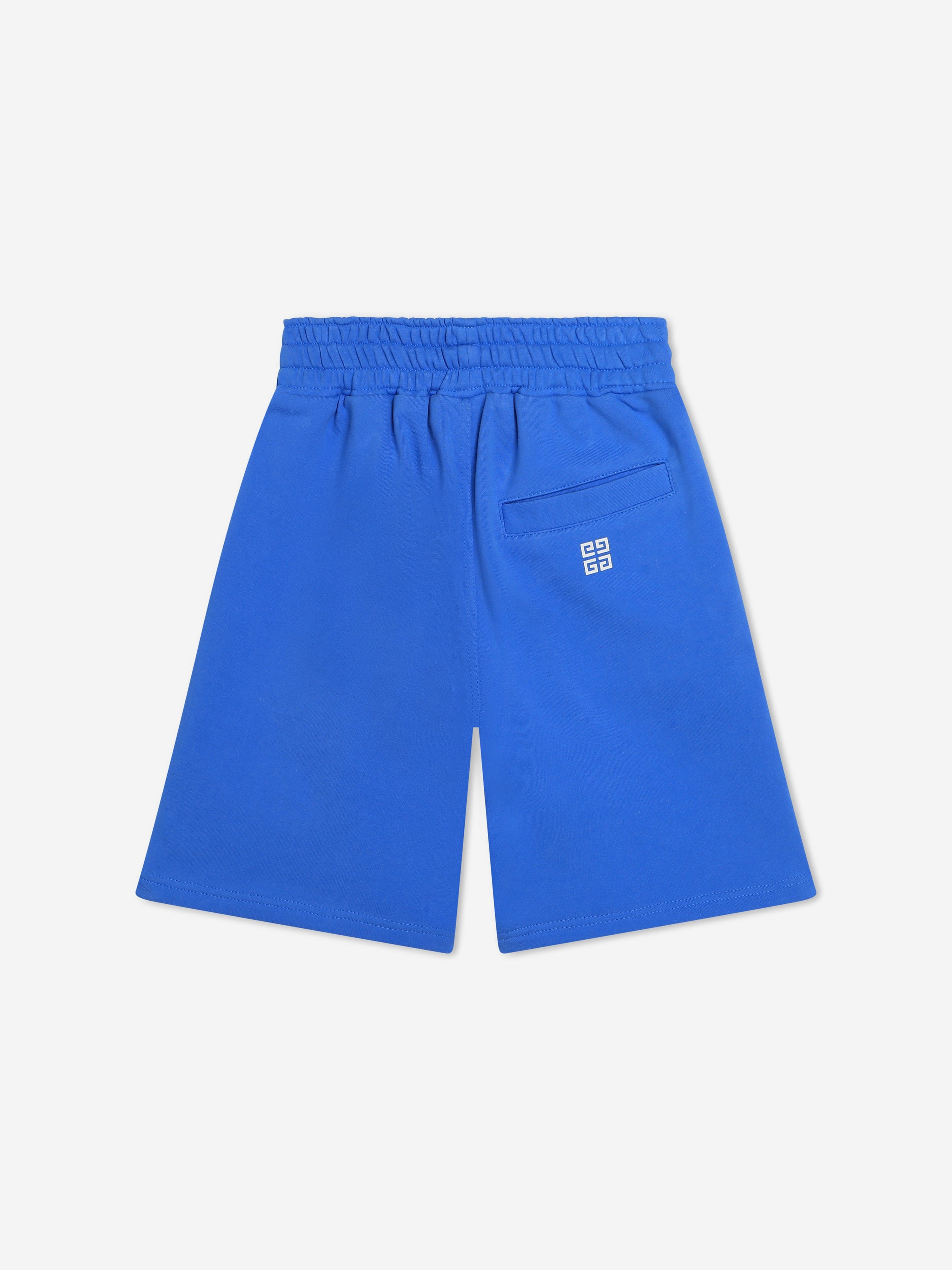 Givenchy Boys Logo Print Shorts in Blue