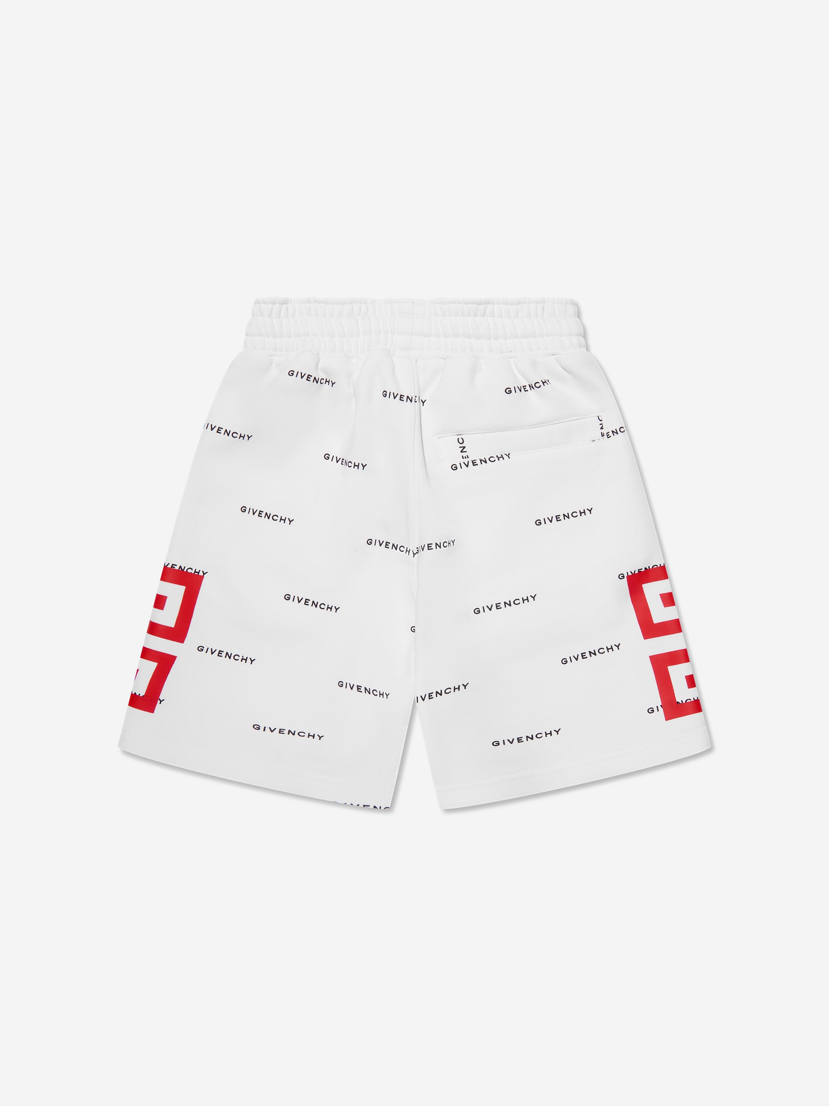 Givenchy Boys Logo Print Bermuda Shorts in White