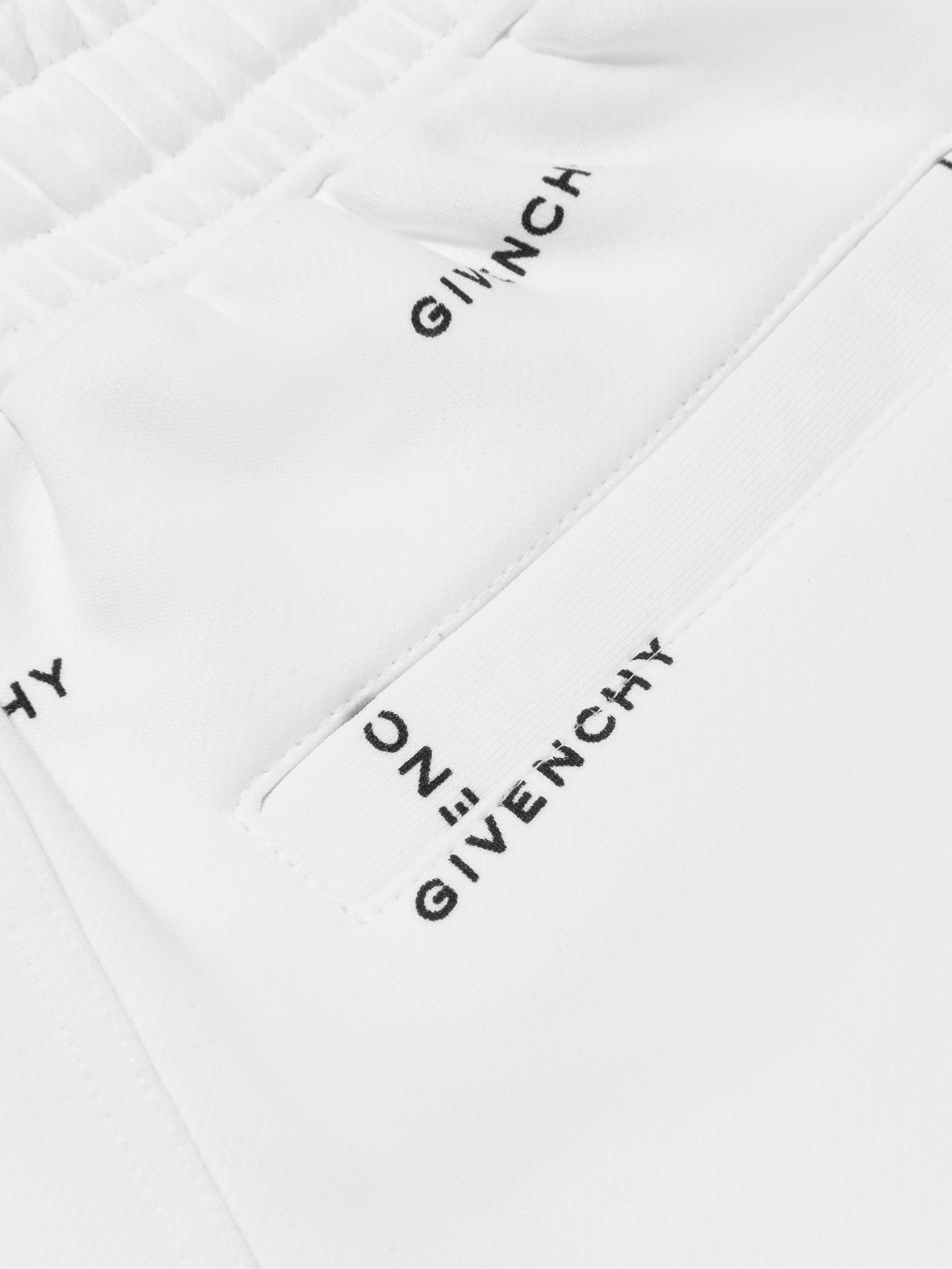 Givenchy Boys Logo Print Bermuda Shorts in White