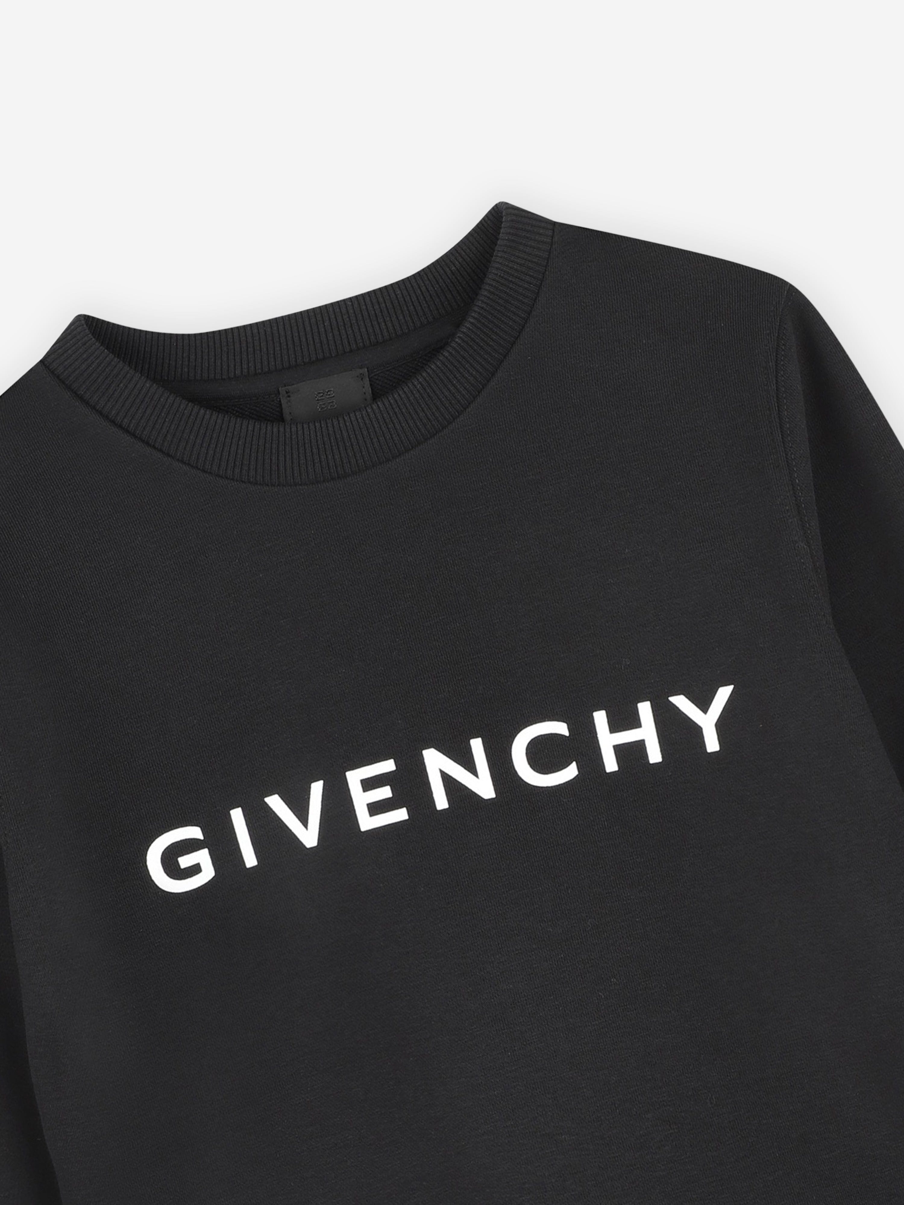 Givenchy Boys Logo Print Sweatshirt in Black