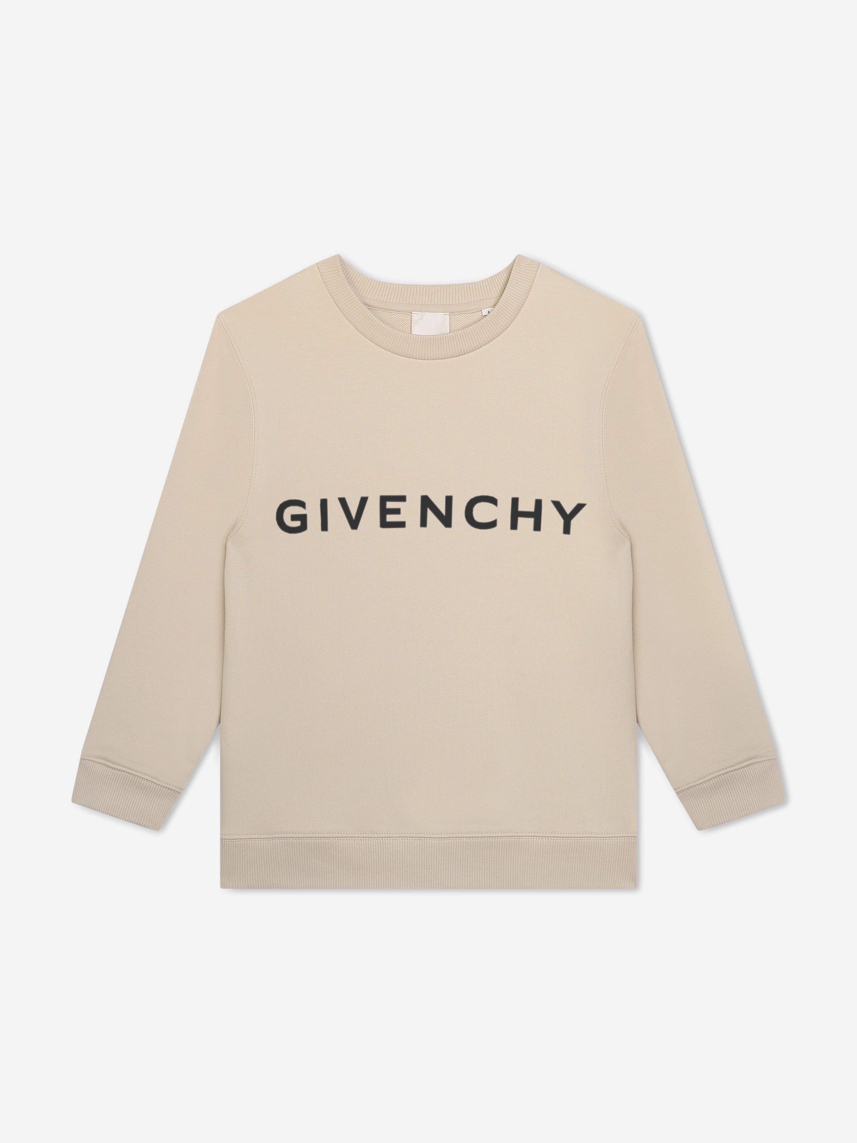 Givenchy Boys Logo Print Sweatshirt in Beige